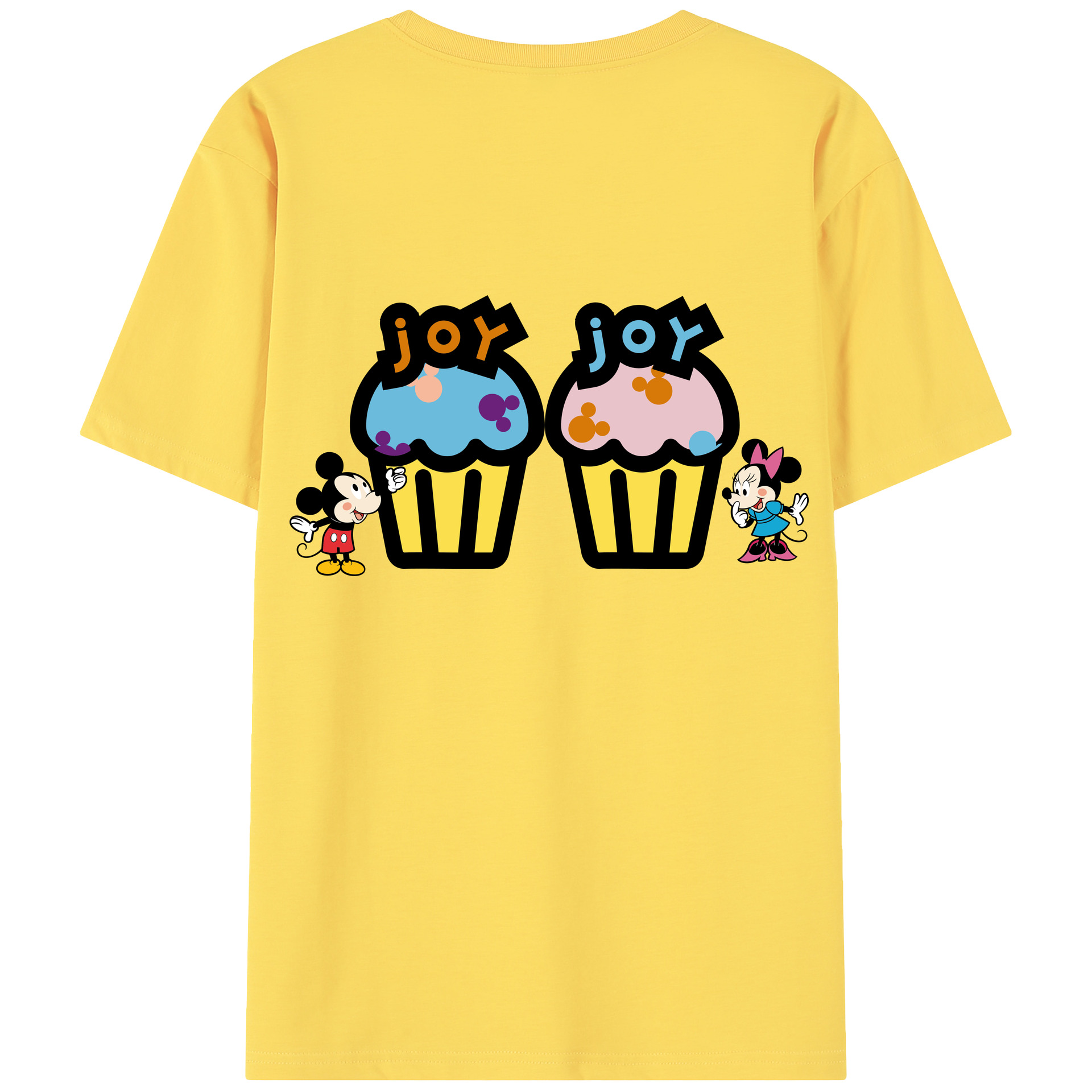 （画像用） ミッキーマウス Mickey Mouse 綿100％半袖Tシャツ（背面プリント）