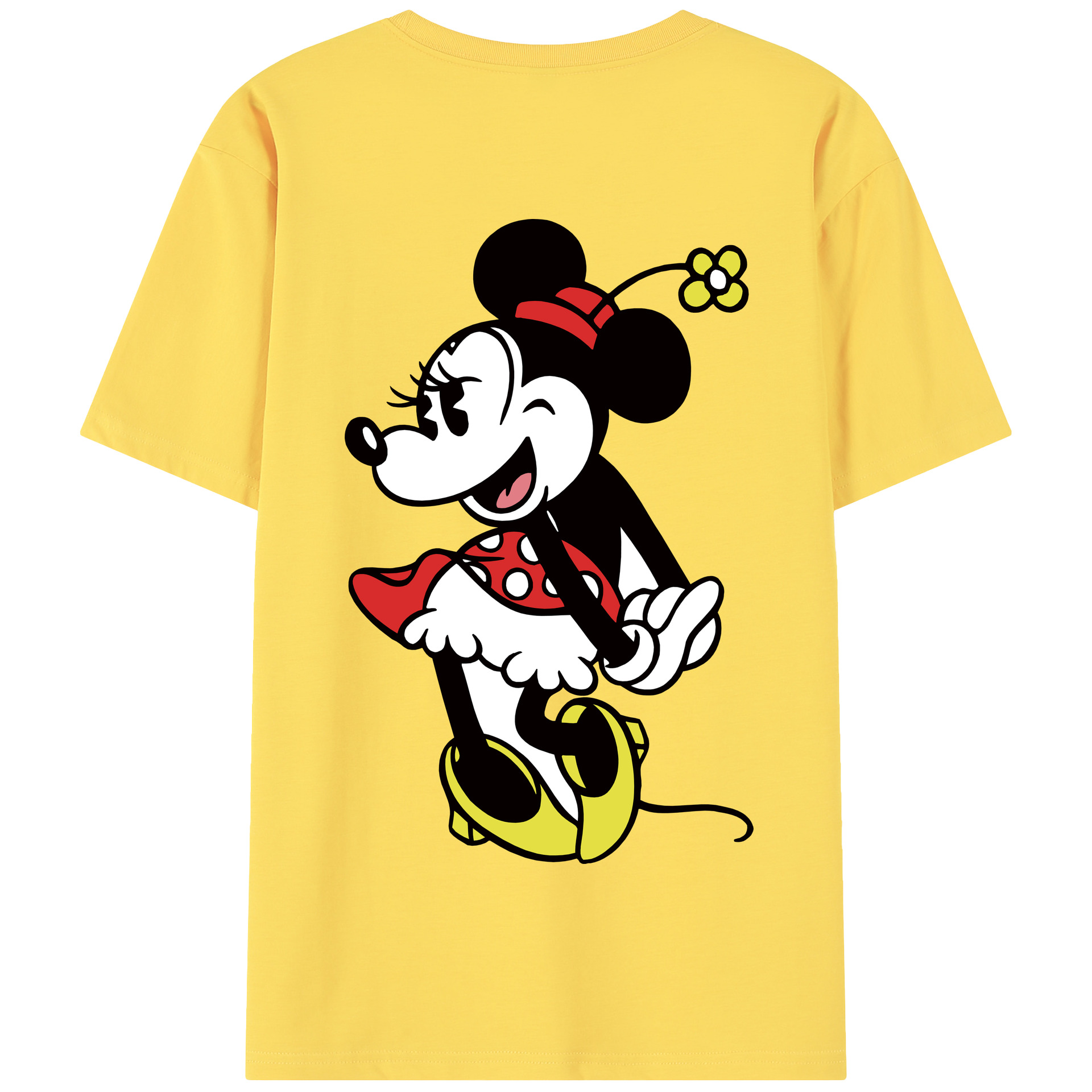 （画像用） ミッキーマウス Mickey Mouse 綿100％半袖Tシャツ（背面プリント）