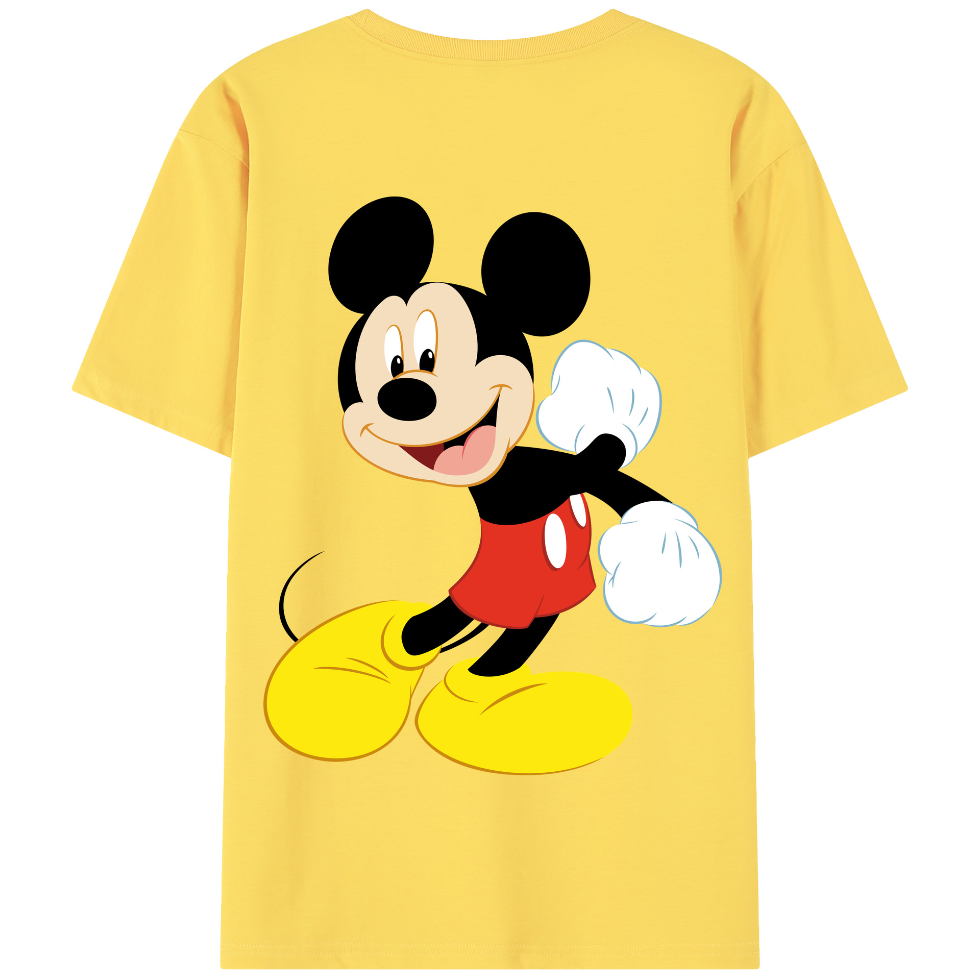（画像用） ミッキーマウス Mickey Mouse 綿100％半袖Tシャツ（背面プリント）