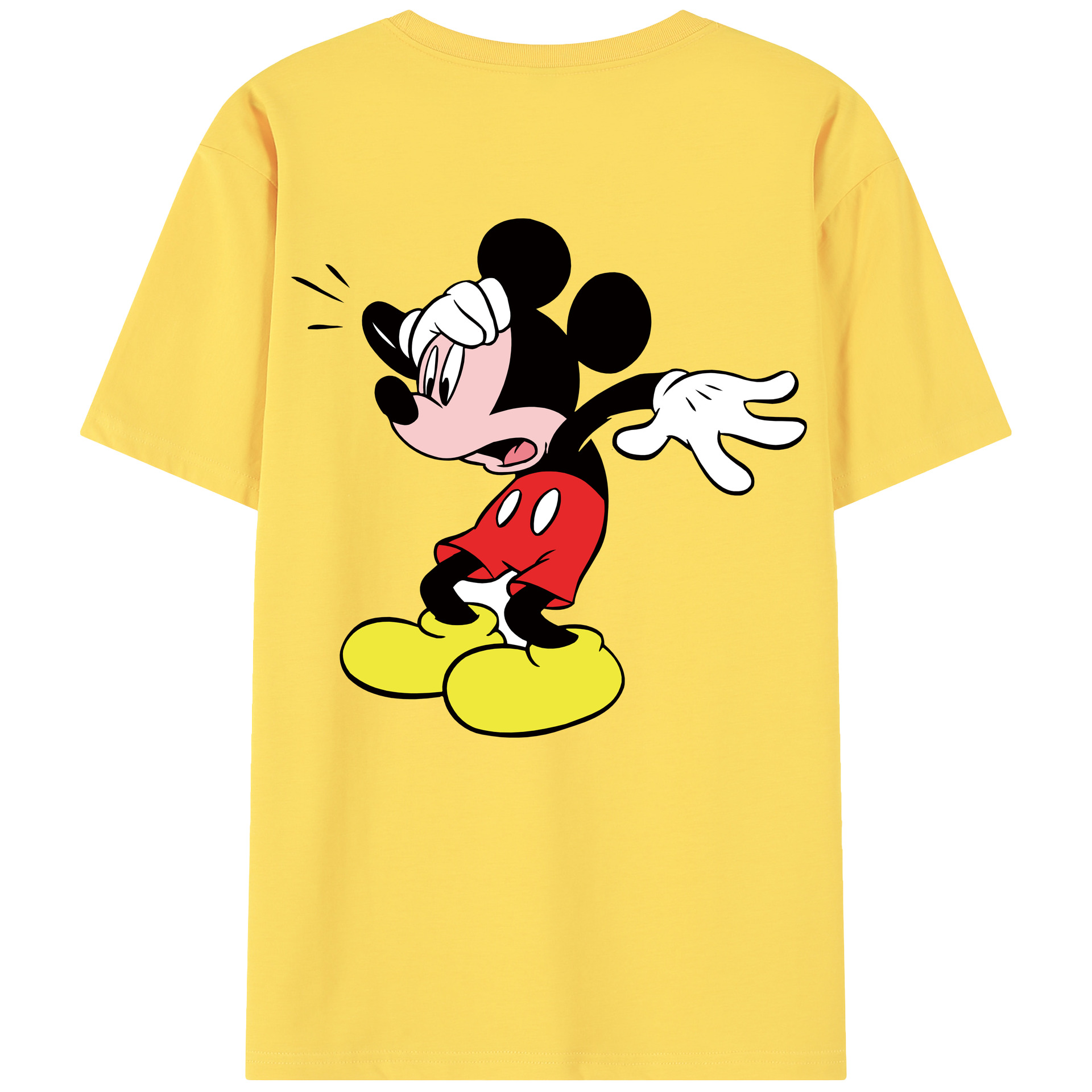 （画像用） ミッキーマウス Mickey Mouse 綿100％半袖Tシャツ（背面プリント）