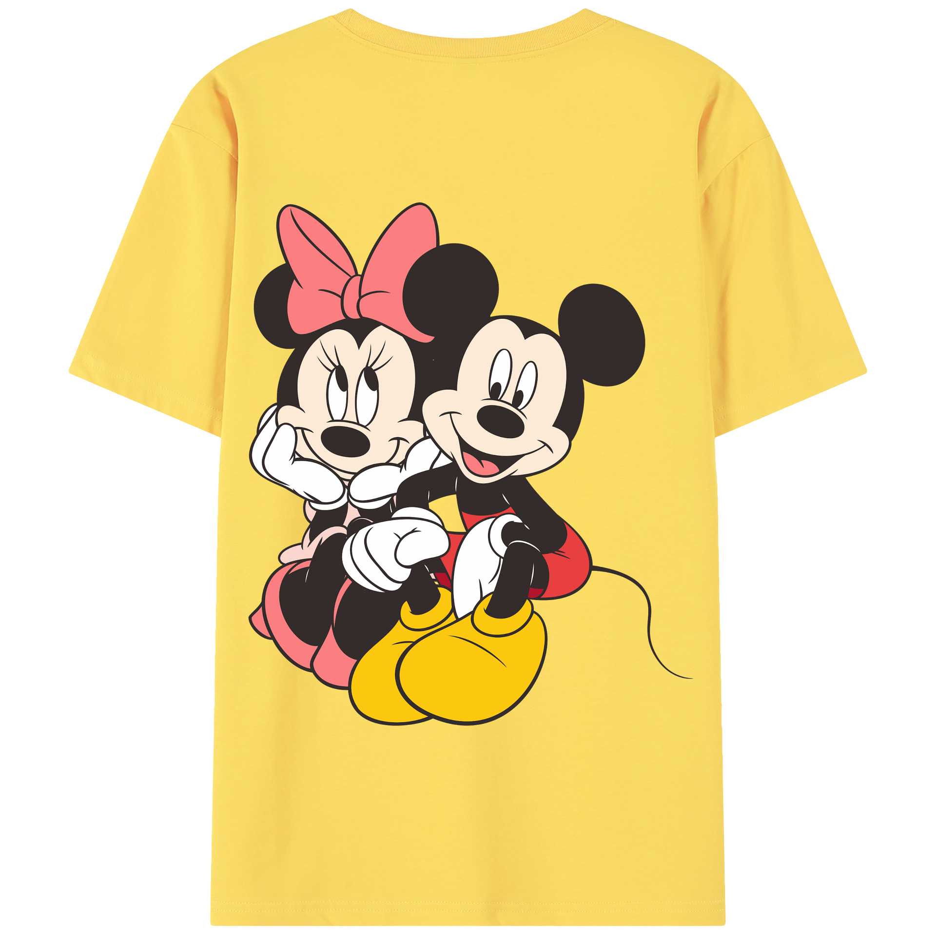 （画像用） ミッキーマウス Mickey Mouse 綿100％半袖Tシャツ（背面プリント）