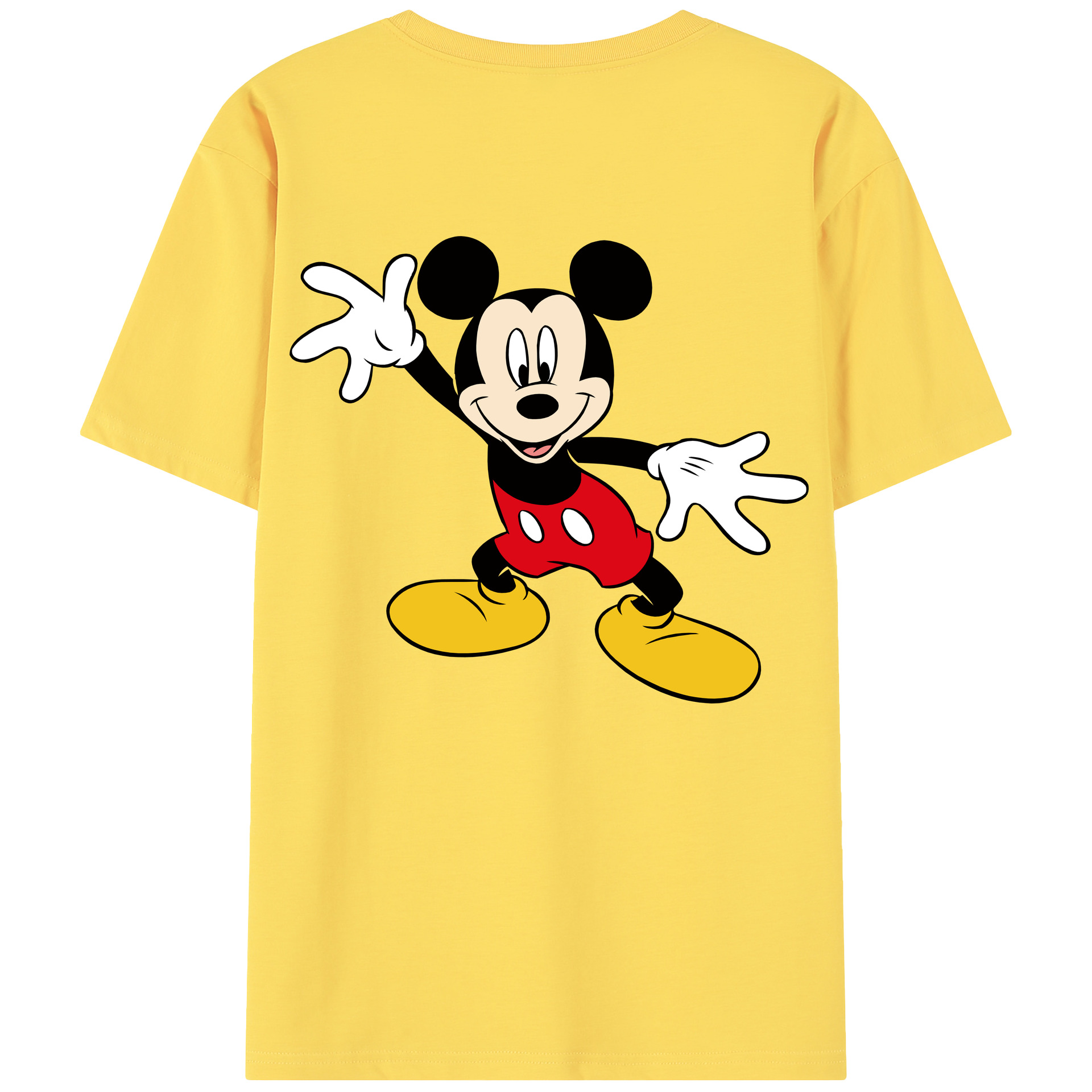 （画像用） ミッキーマウス Mickey Mouse 綿100％半袖Tシャツ（背面プリント）