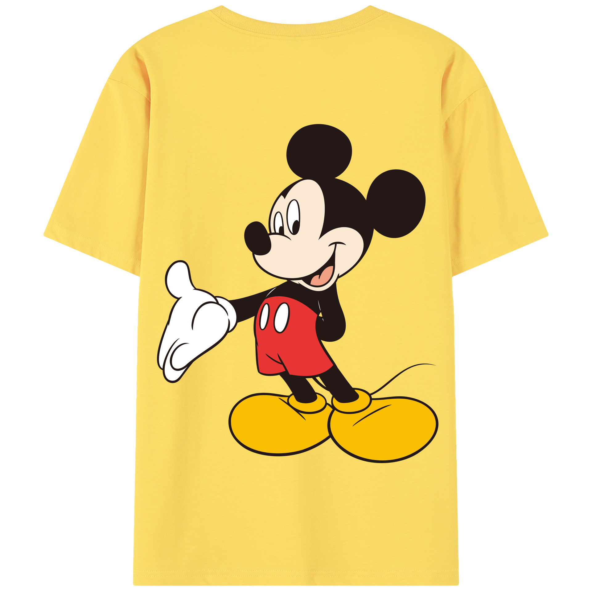 （画像用） ミッキーマウス Mickey Mouse 綿100％半袖Tシャツ（背面プリント）