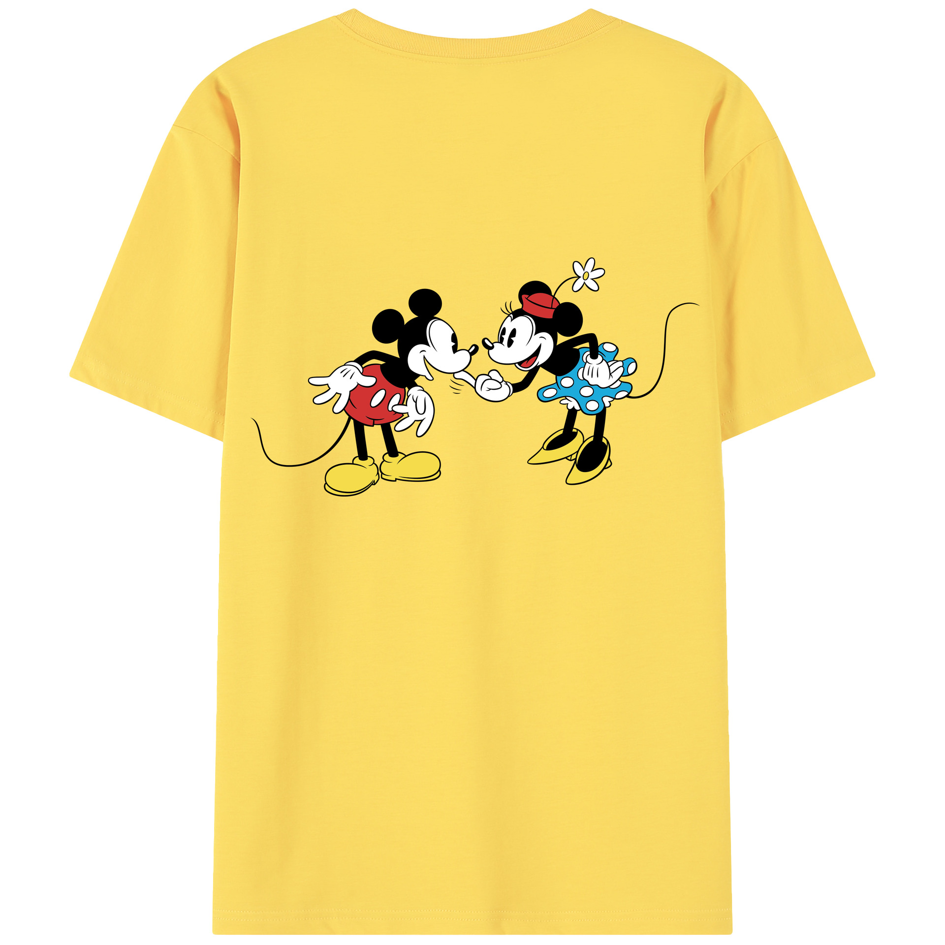 （画像用） ミッキーマウス Mickey Mouse 綿100％半袖Tシャツ（背面プリント）