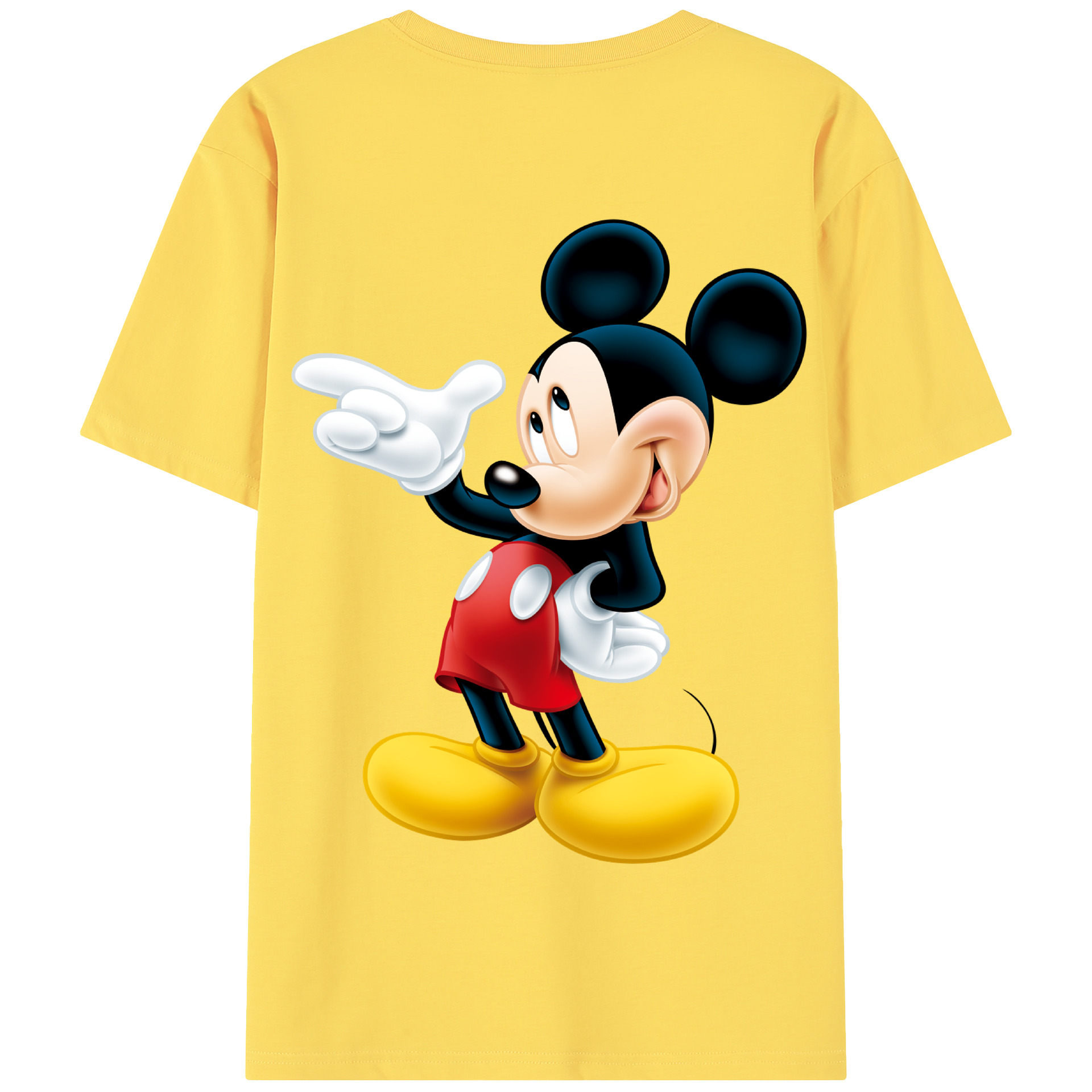 （画像用） ミッキーマウス Mickey Mouse 綿100％半袖Tシャツ（背面プリント）