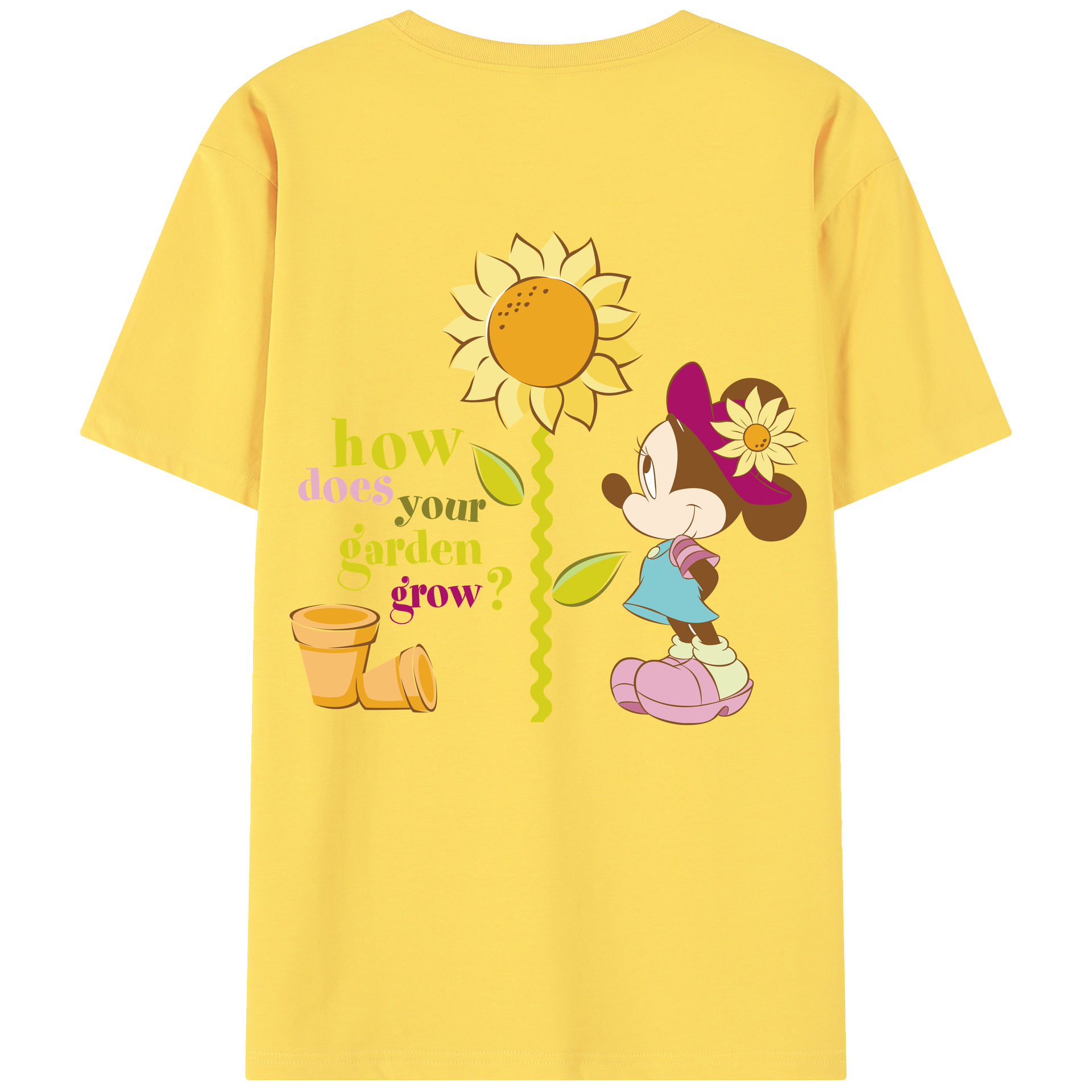 （画像用） ミッキーマウス Mickey Mouse 綿100％半袖Tシャツ（背面プリント）