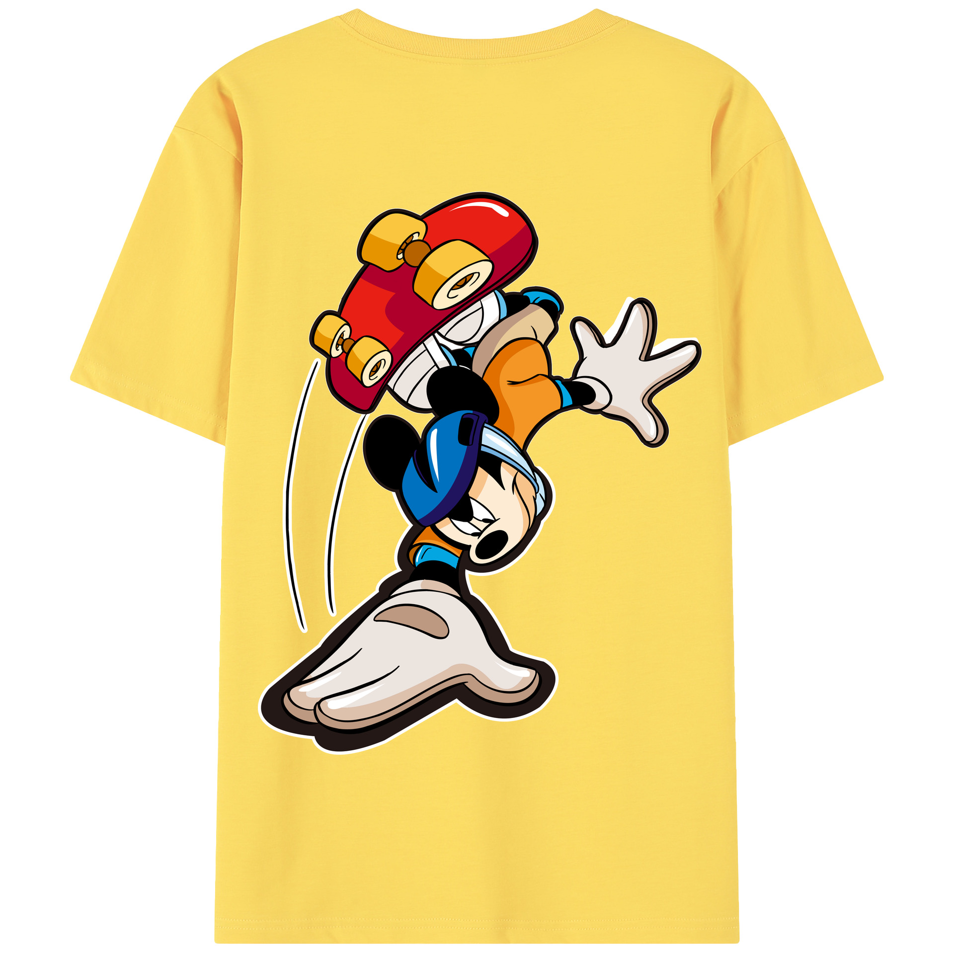 （画像用） ミッキーマウス Mickey Mouse 綿100％半袖Tシャツ（背面プリント）