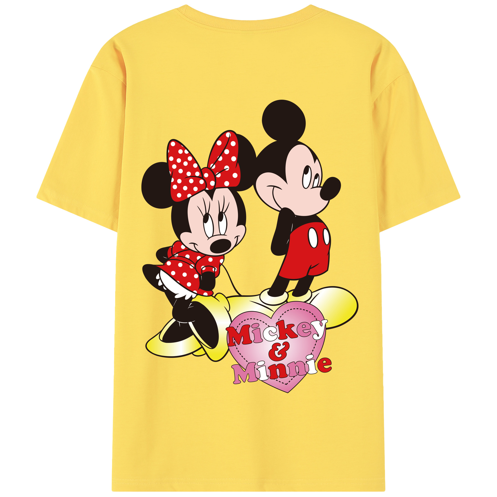 （画像用） ミッキーマウス Mickey Mouse 綿100％半袖Tシャツ（背面プリント）