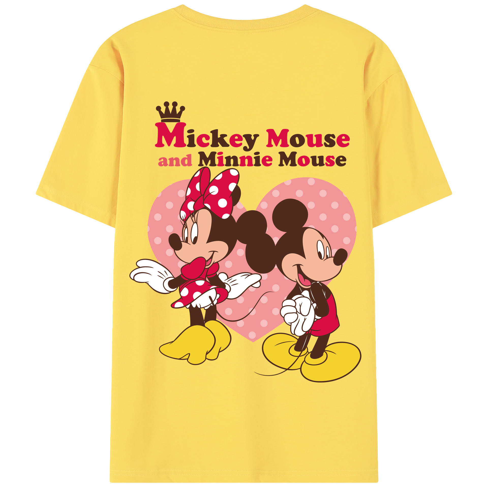 （画像用） ミッキーマウス Mickey Mouse 綿100％半袖Tシャツ（背面プリント）