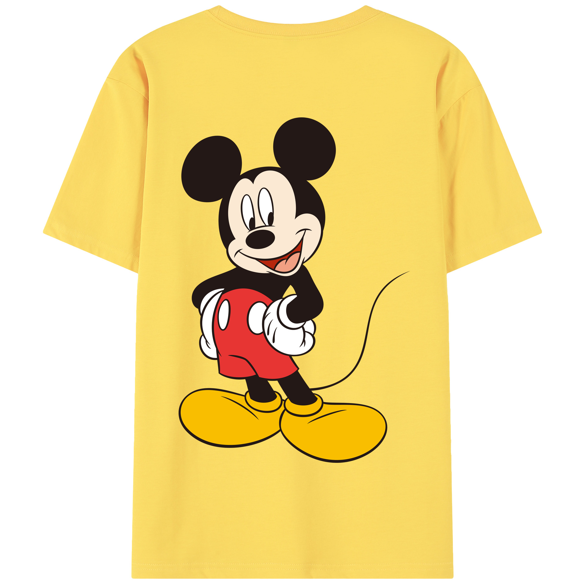 （画像用） ミッキーマウス Mickey Mouse 綿100％半袖Tシャツ（背面プリント）
