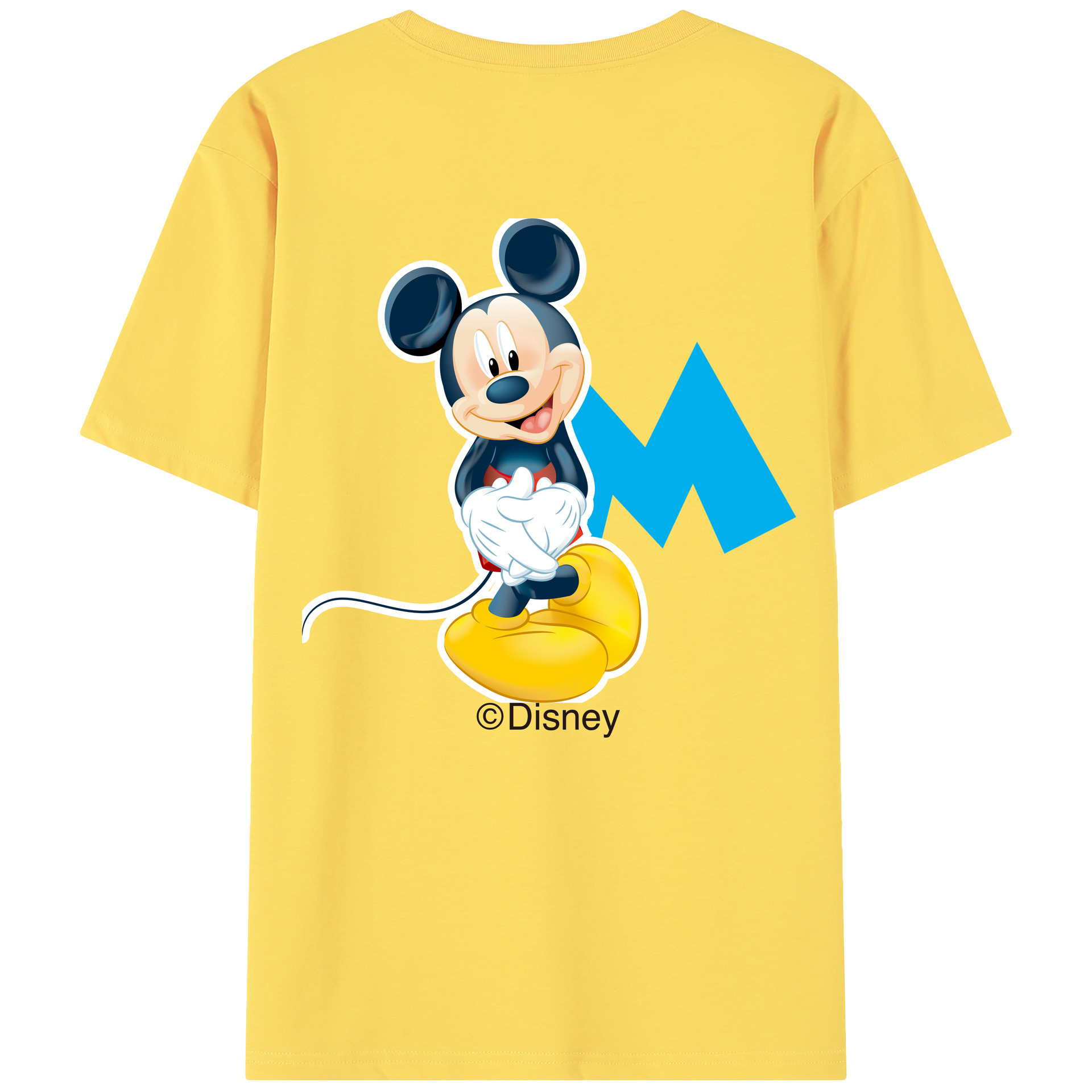 （画像用） ミッキーマウス Mickey Mouse 綿100％半袖Tシャツ（背面プリント）