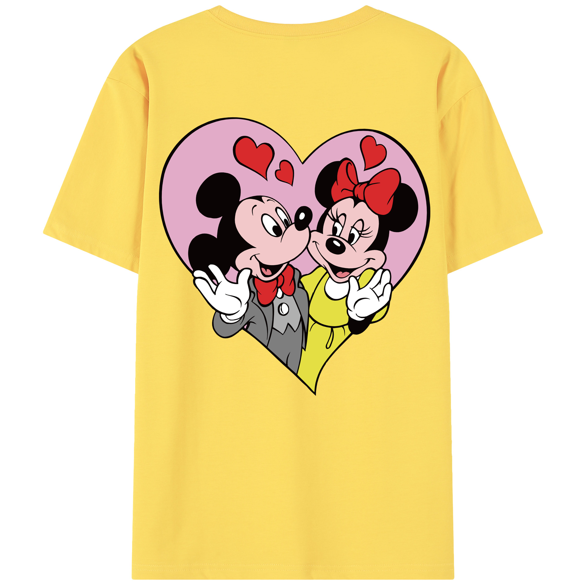 （画像用） ミッキーマウス Mickey Mouse 綿100％半袖Tシャツ（背面プリント）