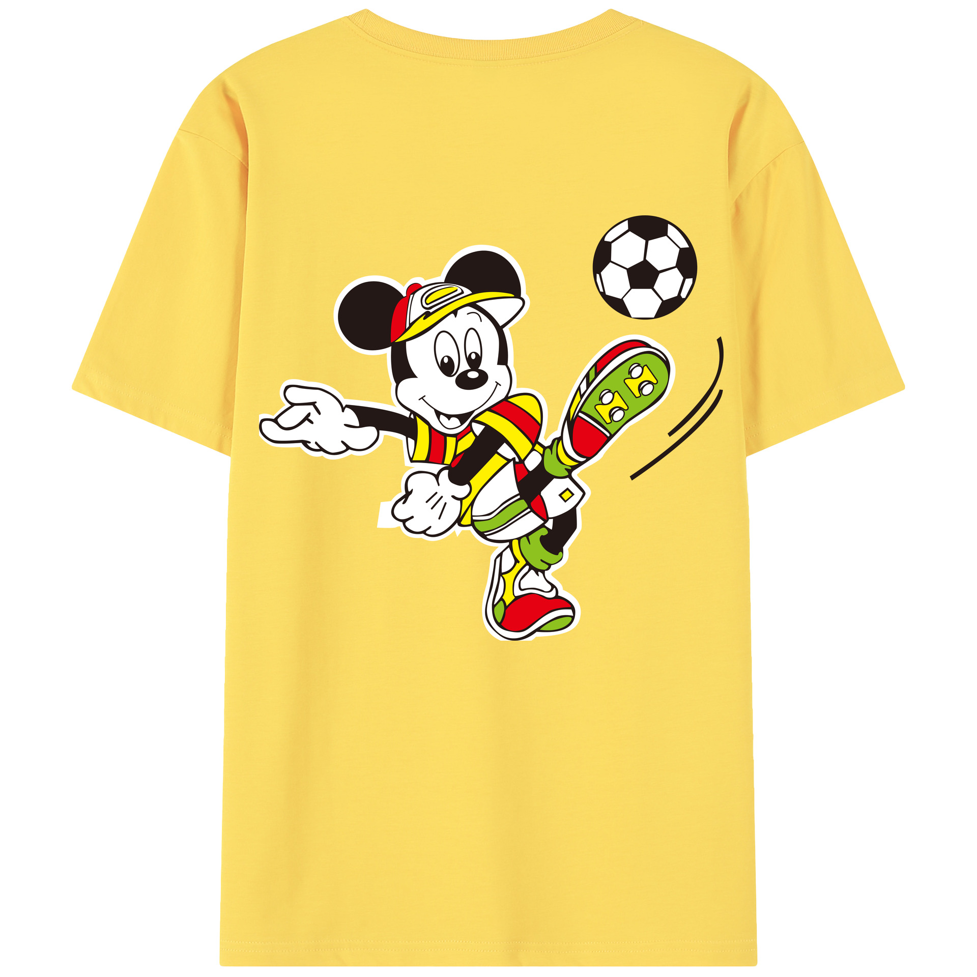 （画像用） ミッキーマウス Mickey Mouse 綿100％半袖Tシャツ（背面プリント）