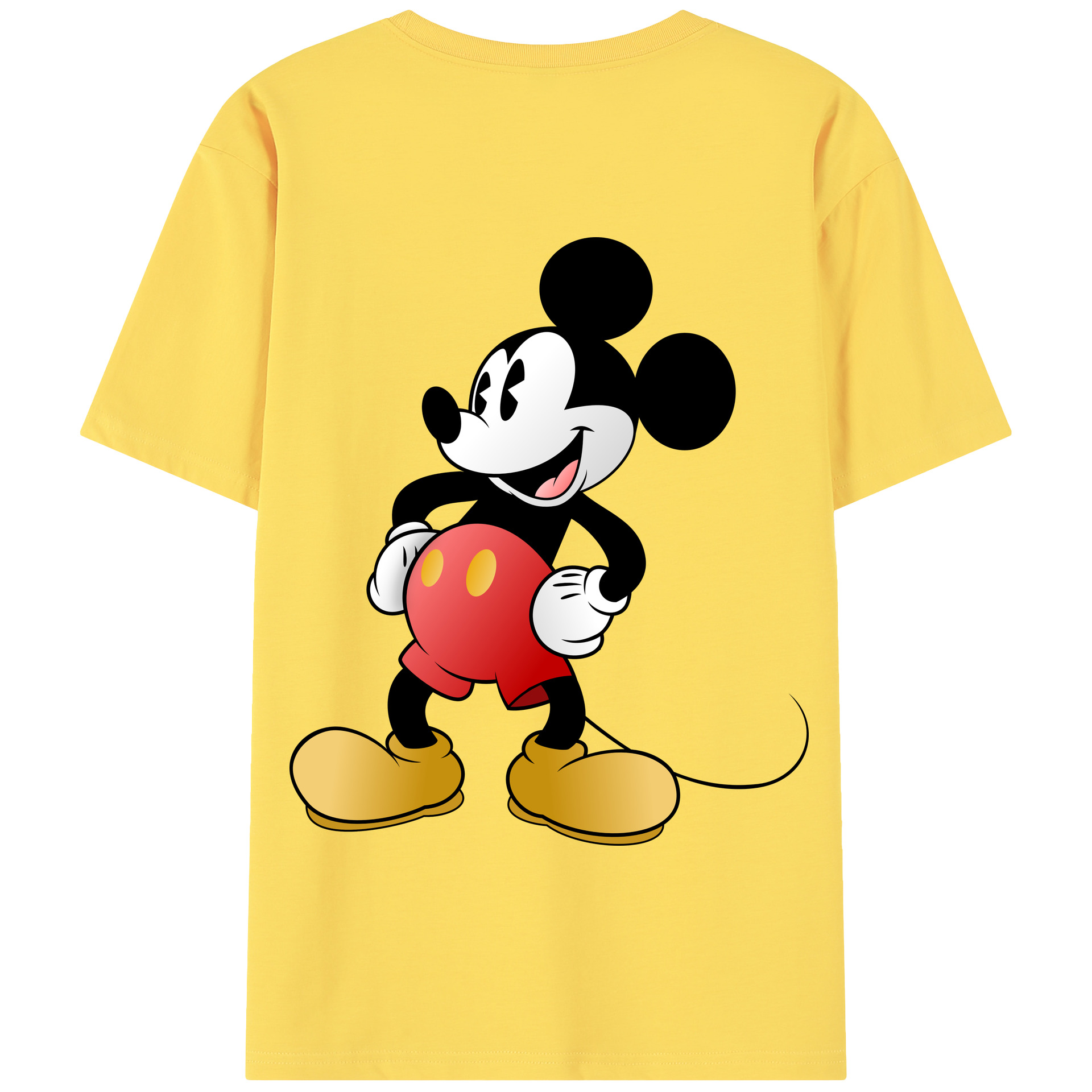 （画像用） ミッキーマウス Mickey Mouse 綿100％半袖Tシャツ（背面プリント）