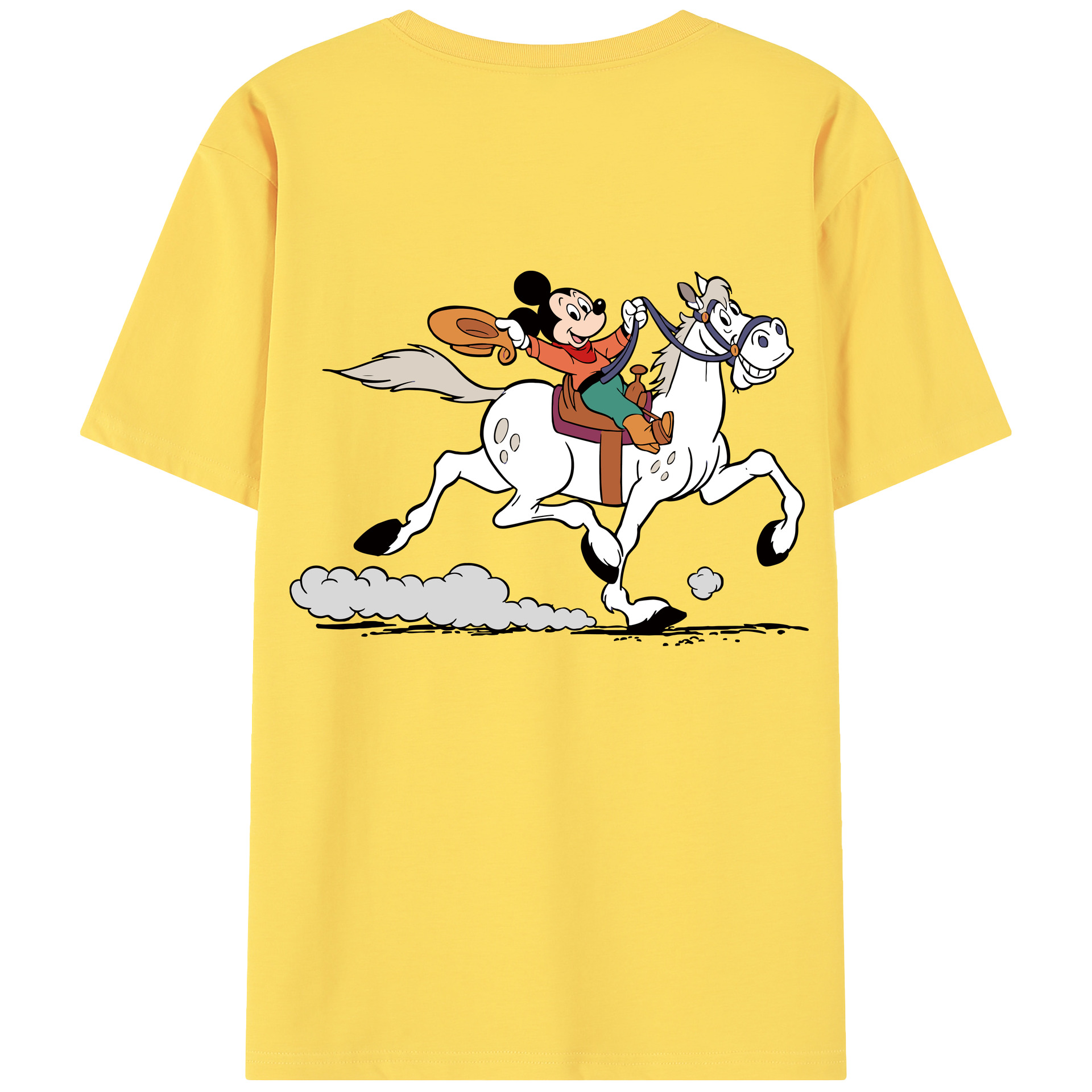 （画像用） ミッキーマウス Mickey Mouse 綿100％半袖Tシャツ（背面プリント）
