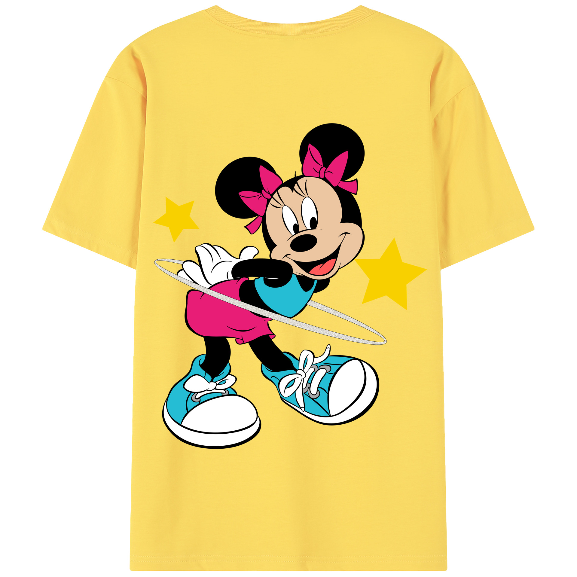 （画像用） ミッキーマウス Mickey Mouse 綿100％半袖Tシャツ（背面プリント）