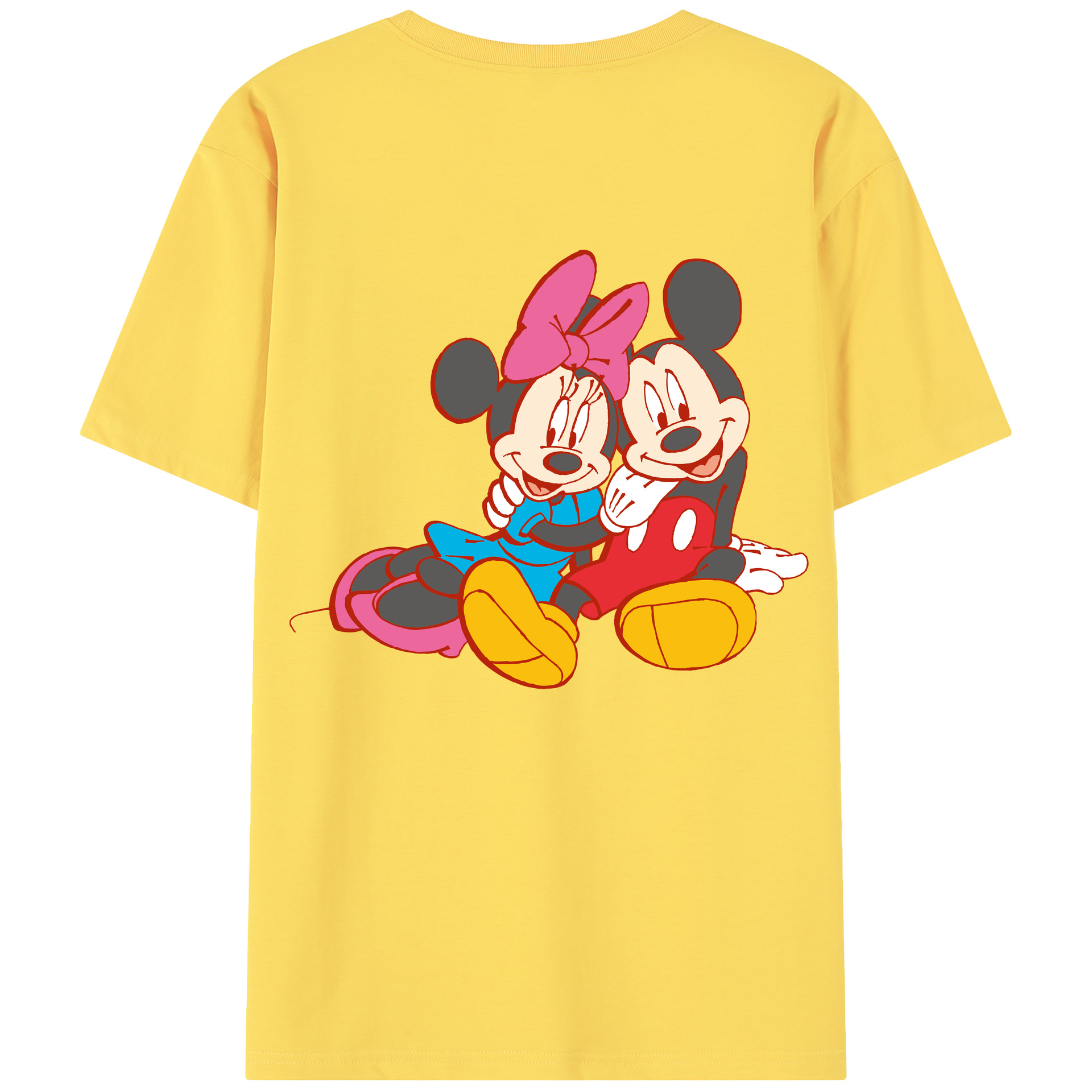 （画像用） ミッキーマウス Mickey Mouse 綿100％半袖Tシャツ（背面プリント）