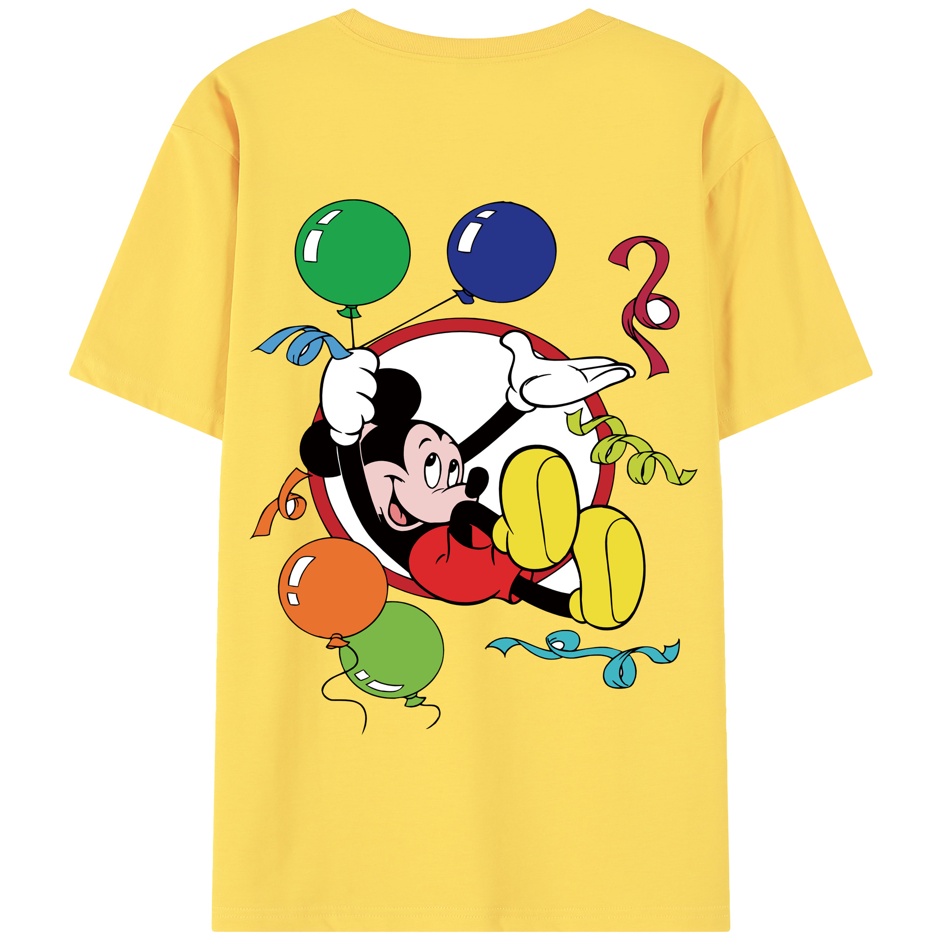 （画像用） ミッキーマウス Mickey Mouse 綿100％半袖Tシャツ（背面プリント）