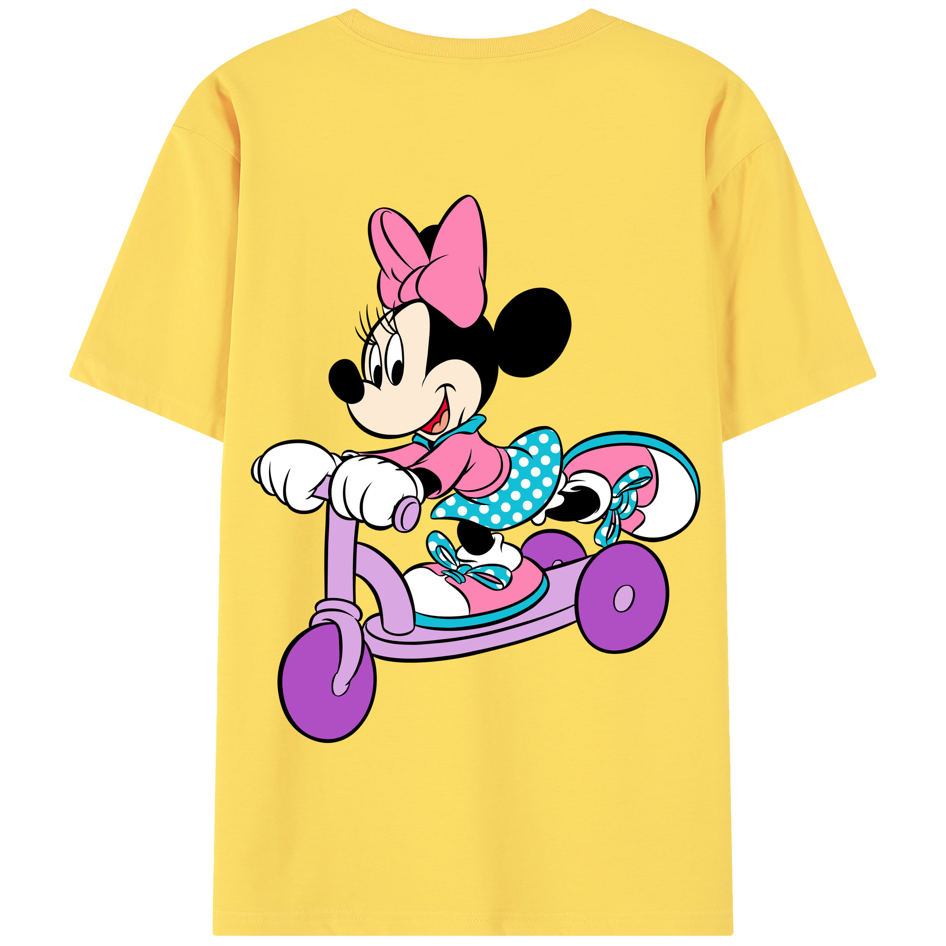 （画像用） ミッキーマウス Mickey Mouse 綿100％半袖Tシャツ（背面プリント）