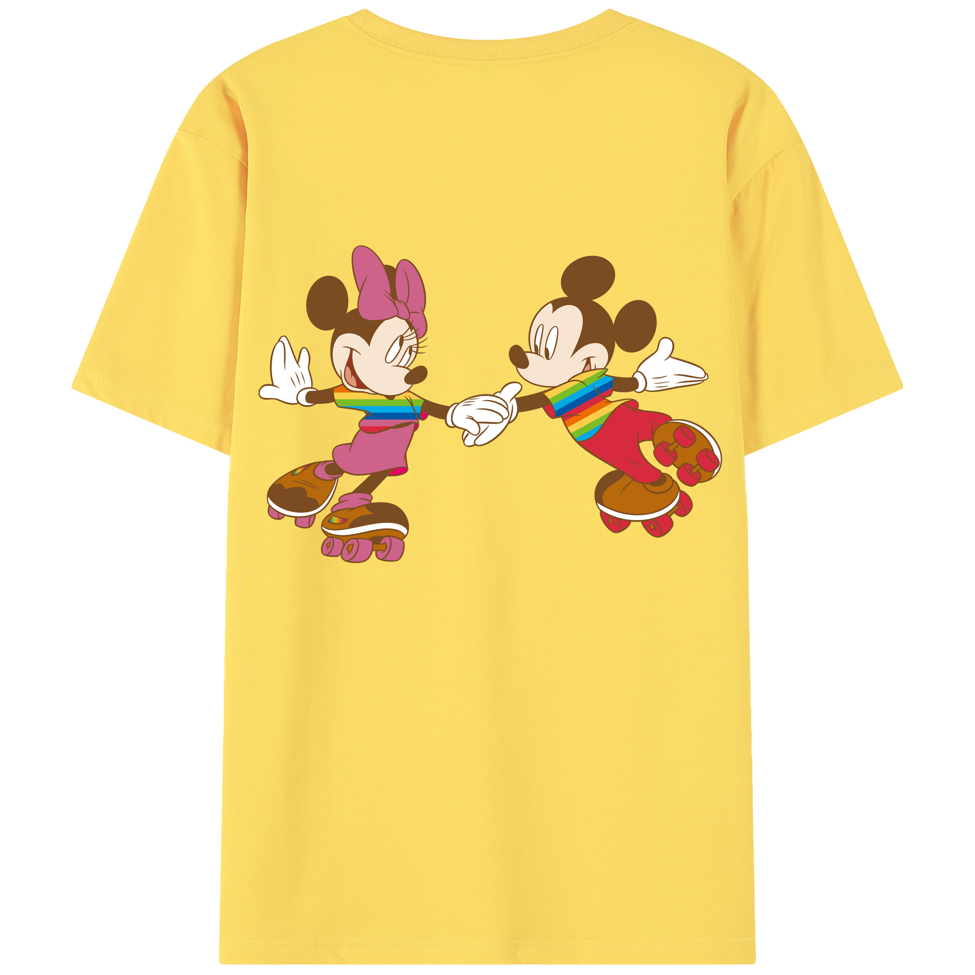 （画像用） ミッキーマウス Mickey Mouse 綿100％半袖Tシャツ（背面プリント）