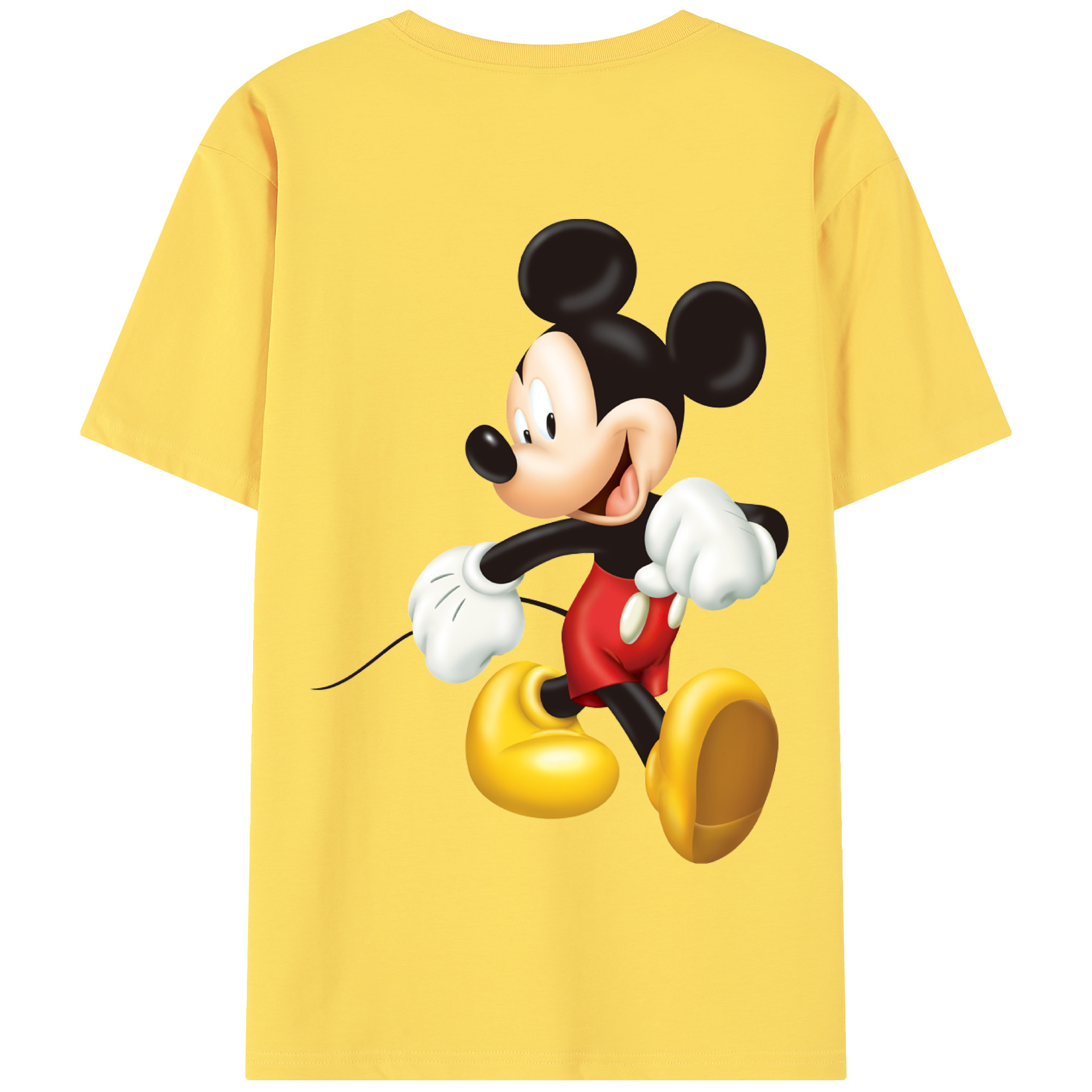 （画像用） ミッキーマウス Mickey Mouse 綿100％半袖Tシャツ（背面プリント）