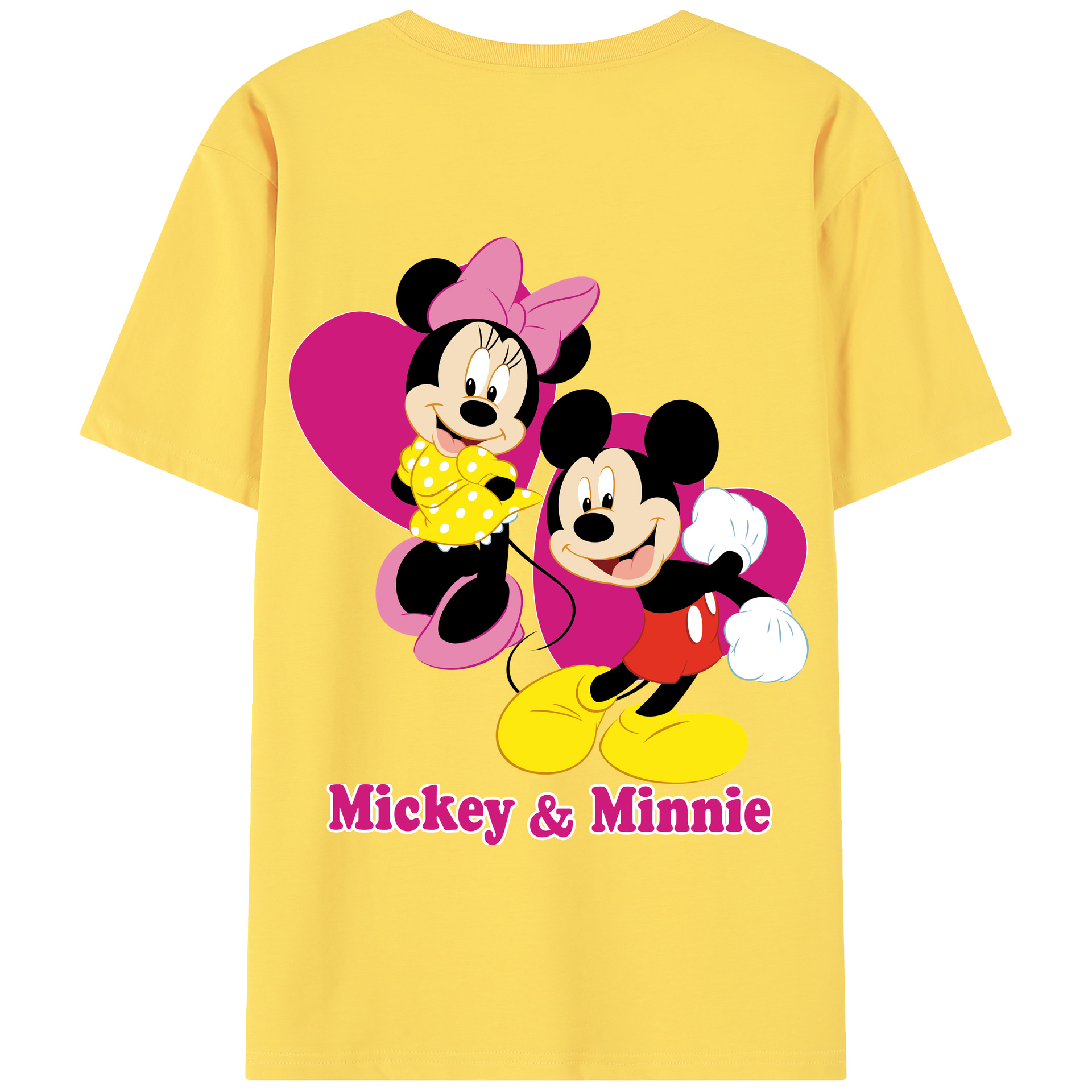 （画像用） ミッキーマウス Mickey Mouse 綿100％半袖Tシャツ（背面プリント）
