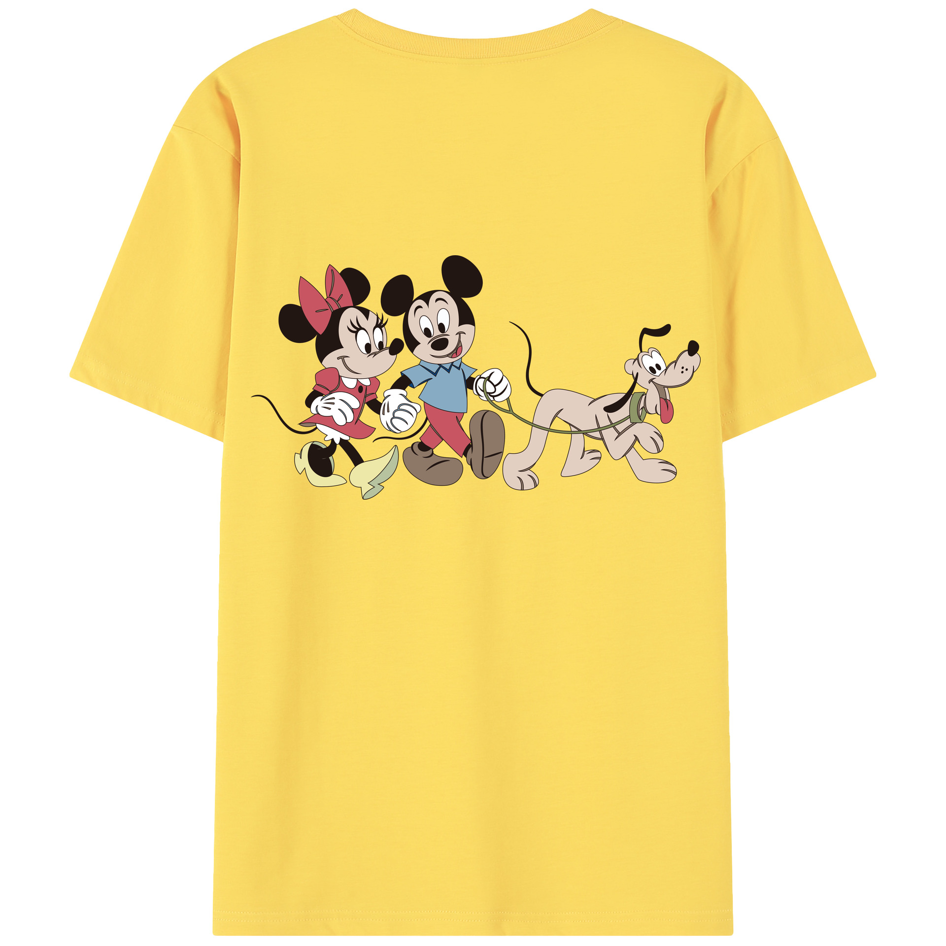 （画像用） ミッキーマウス Mickey Mouse 綿100％半袖Tシャツ（背面プリント）