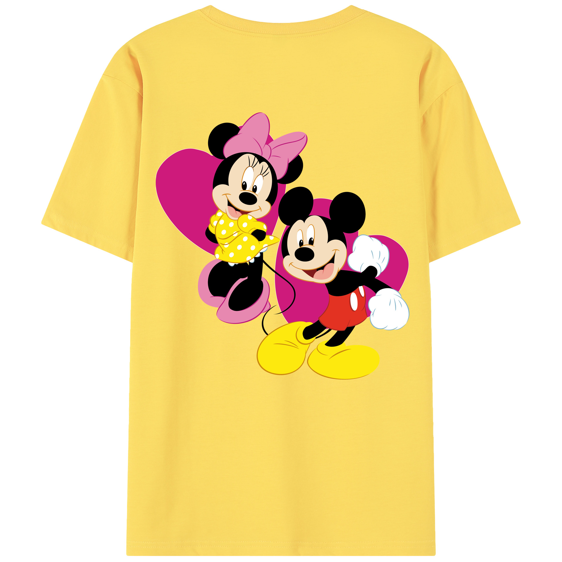 （画像用） ミッキーマウス Mickey Mouse 綿100％半袖Tシャツ（背面プリント）