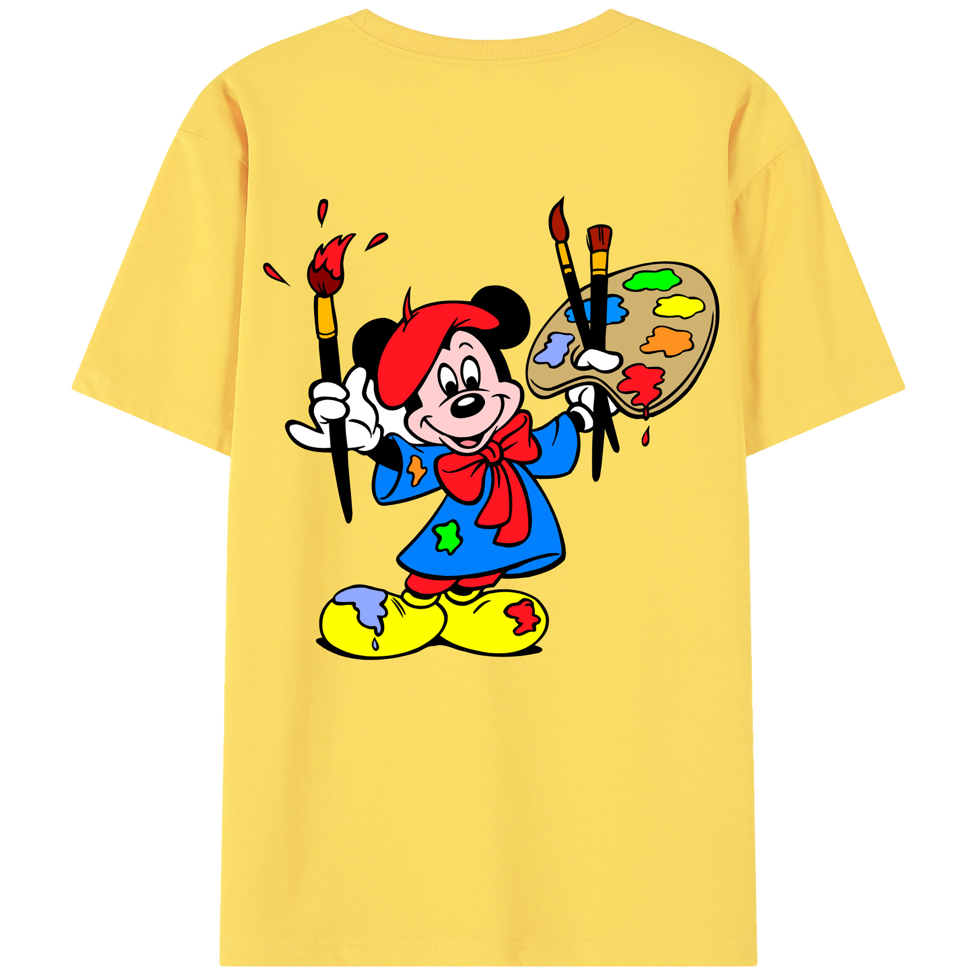 （画像用） ミッキーマウス Mickey Mouse 綿100％半袖Tシャツ（背面プリント）