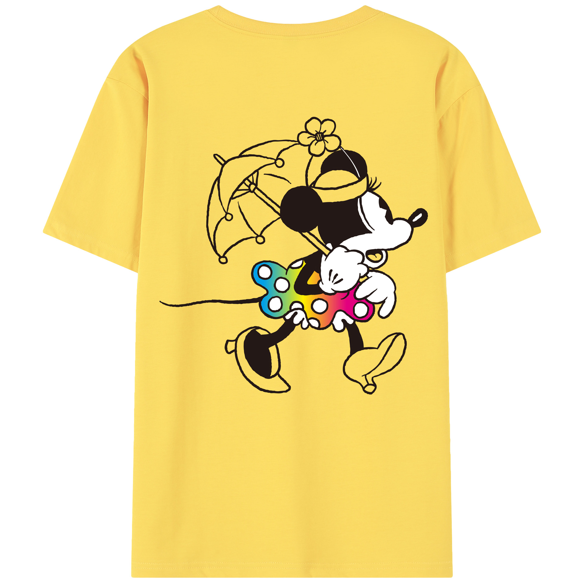 （画像用） ミッキーマウス Mickey Mouse 綿100％半袖Tシャツ（背面プリント）