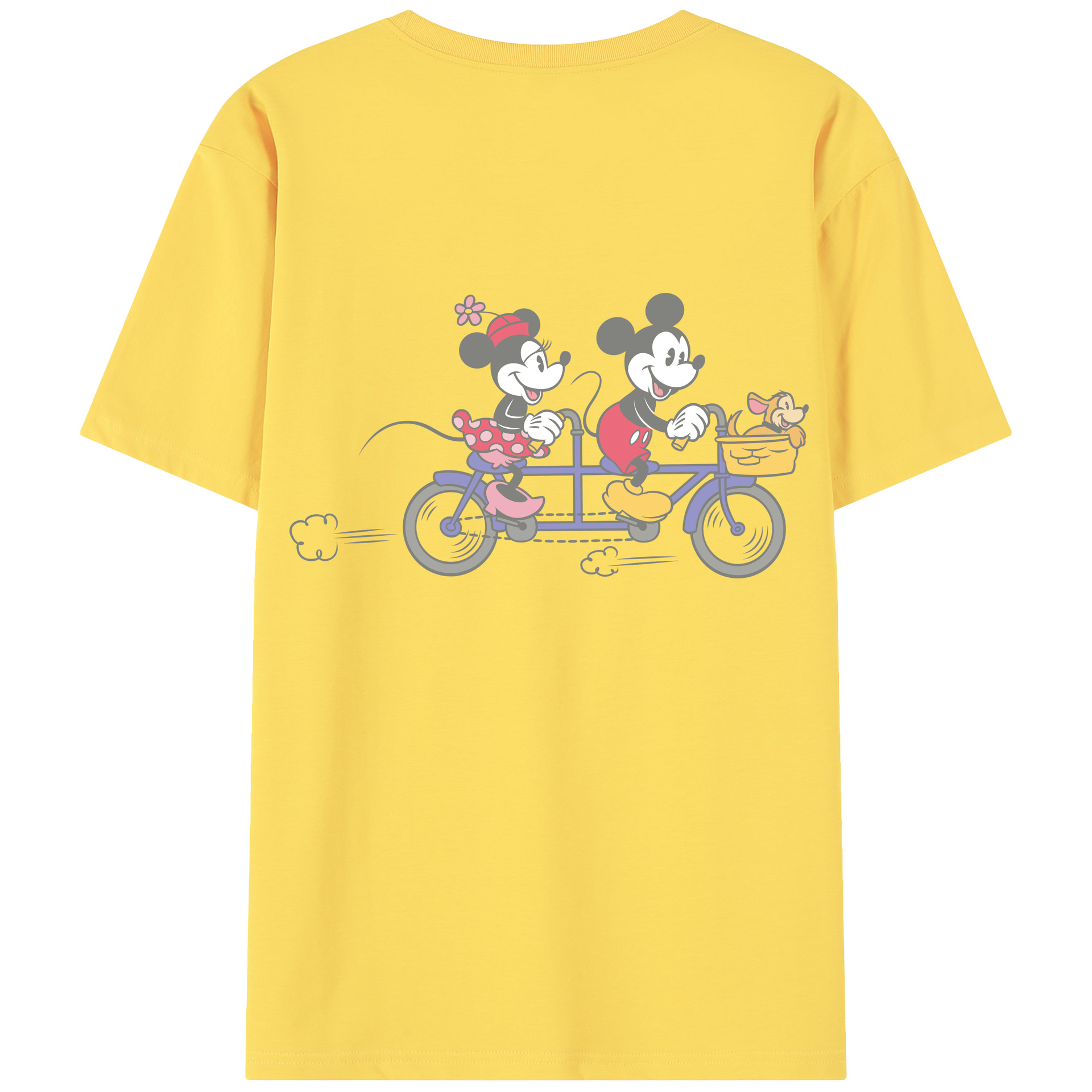 （画像用） ミッキーマウス Mickey Mouse 綿100％半袖Tシャツ（背面プリント）