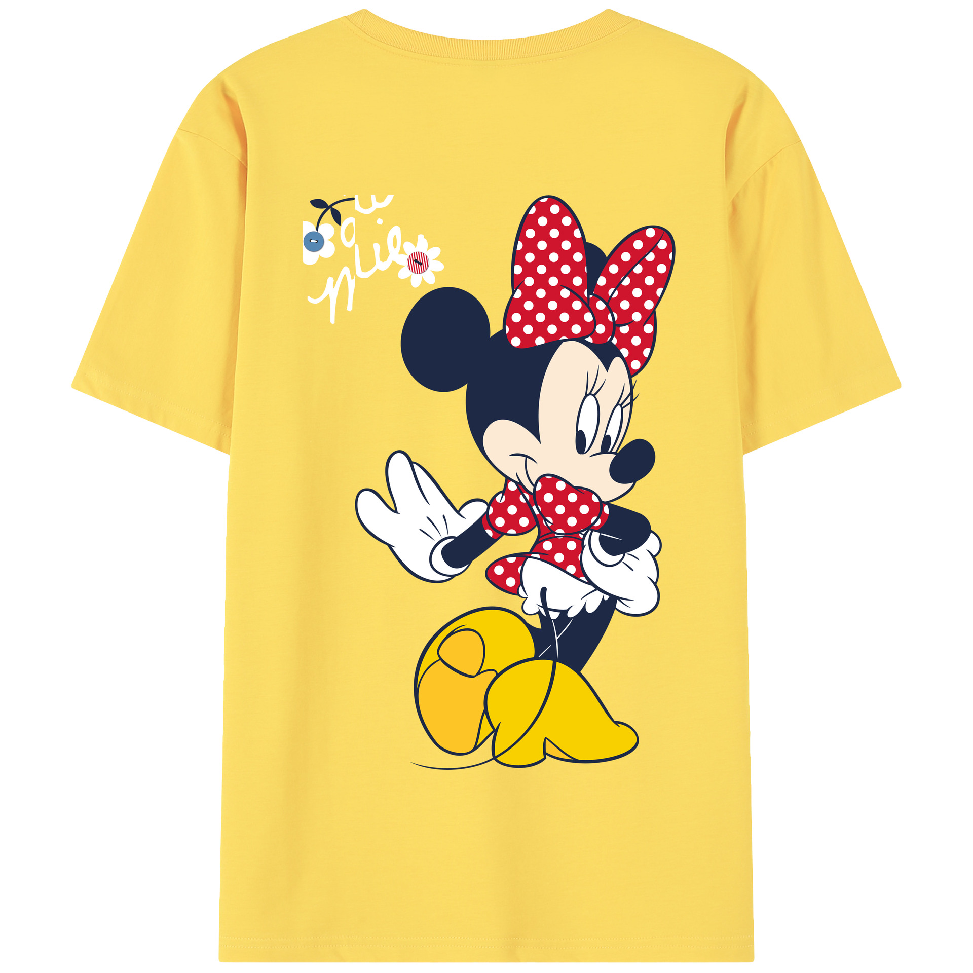 （画像用） ミッキーマウス Mickey Mouse 綿100％半袖Tシャツ（背面プリント）