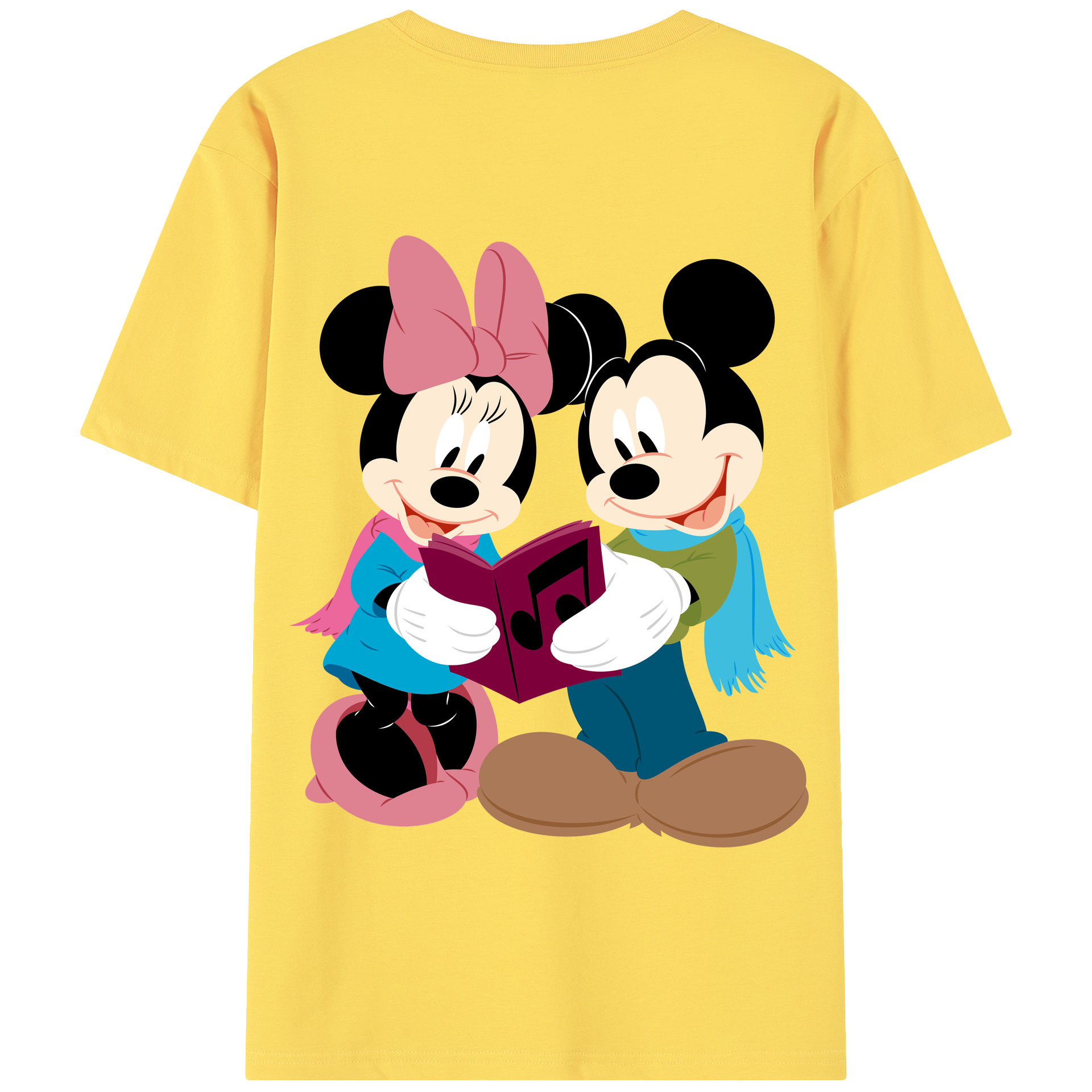 （画像用） ミッキーマウス Mickey Mouse 綿100％半袖Tシャツ（背面プリント）