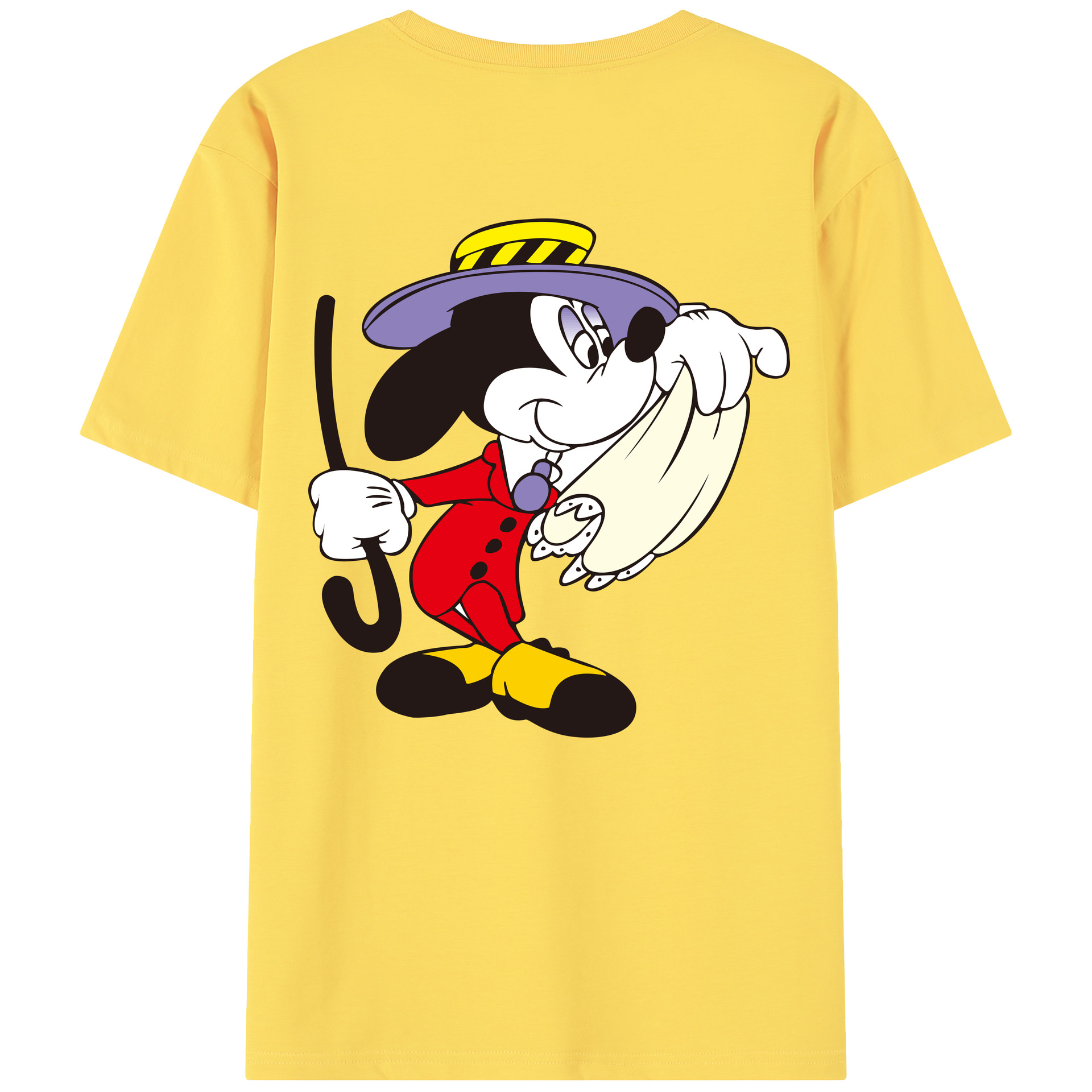 （画像用） ミッキーマウス Mickey Mouse 綿100％半袖Tシャツ（背面プリント）