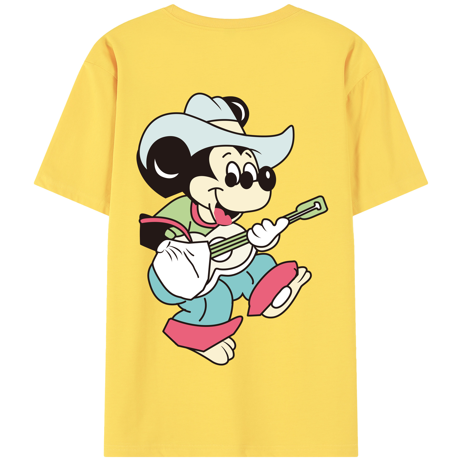 （画像用） ミッキーマウス Mickey Mouse 綿100％半袖Tシャツ（背面プリント）