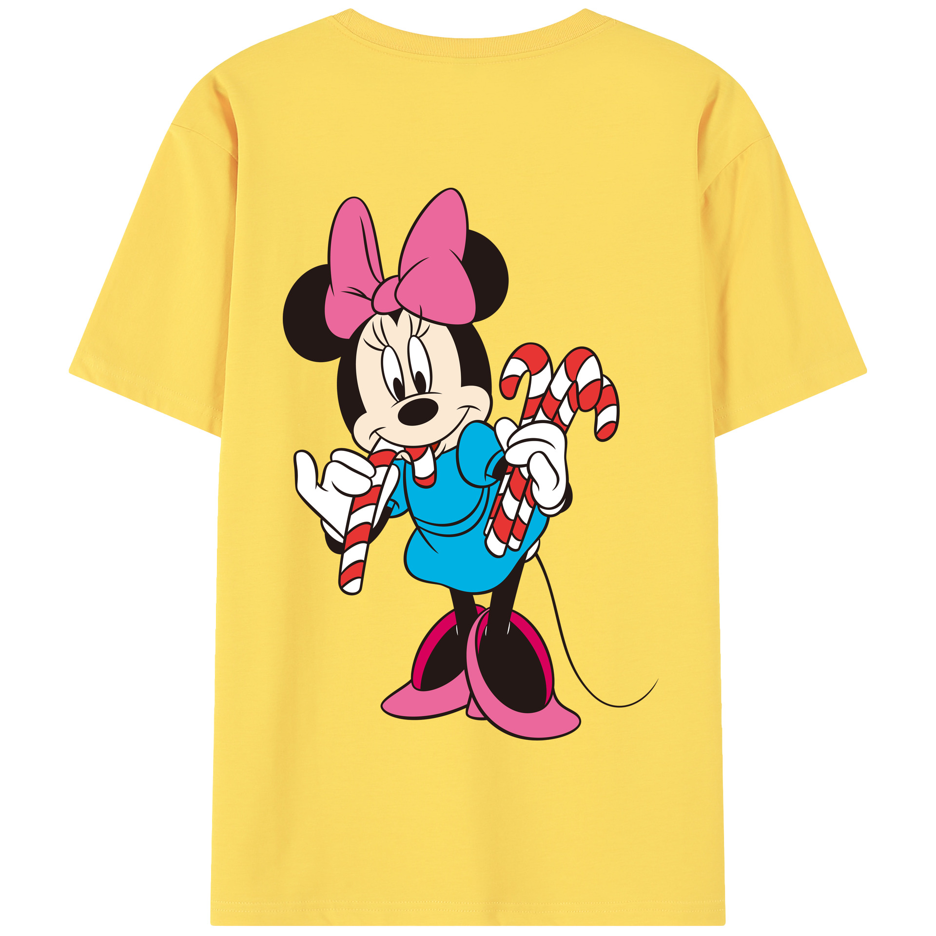 （画像用） ミッキーマウス Mickey Mouse 綿100％半袖Tシャツ（背面プリント）