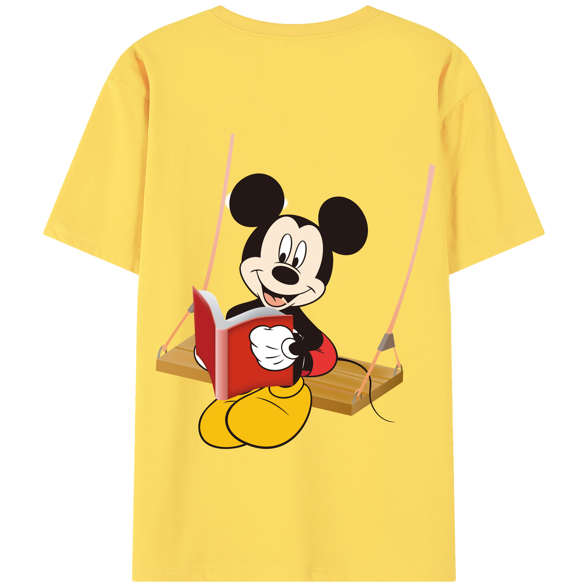 （画像用） ミッキーマウス Mickey Mouse 綿100％半袖Tシャツ（背面プリント）