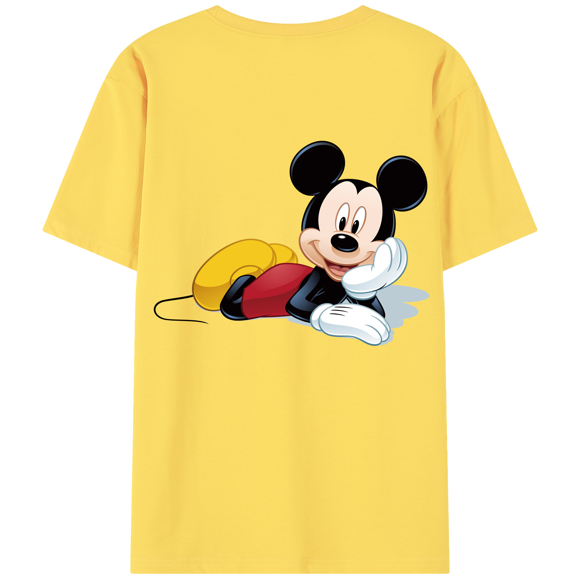 （画像用） ミッキーマウス Mickey Mouse 綿100％半袖Tシャツ（背面プリント）