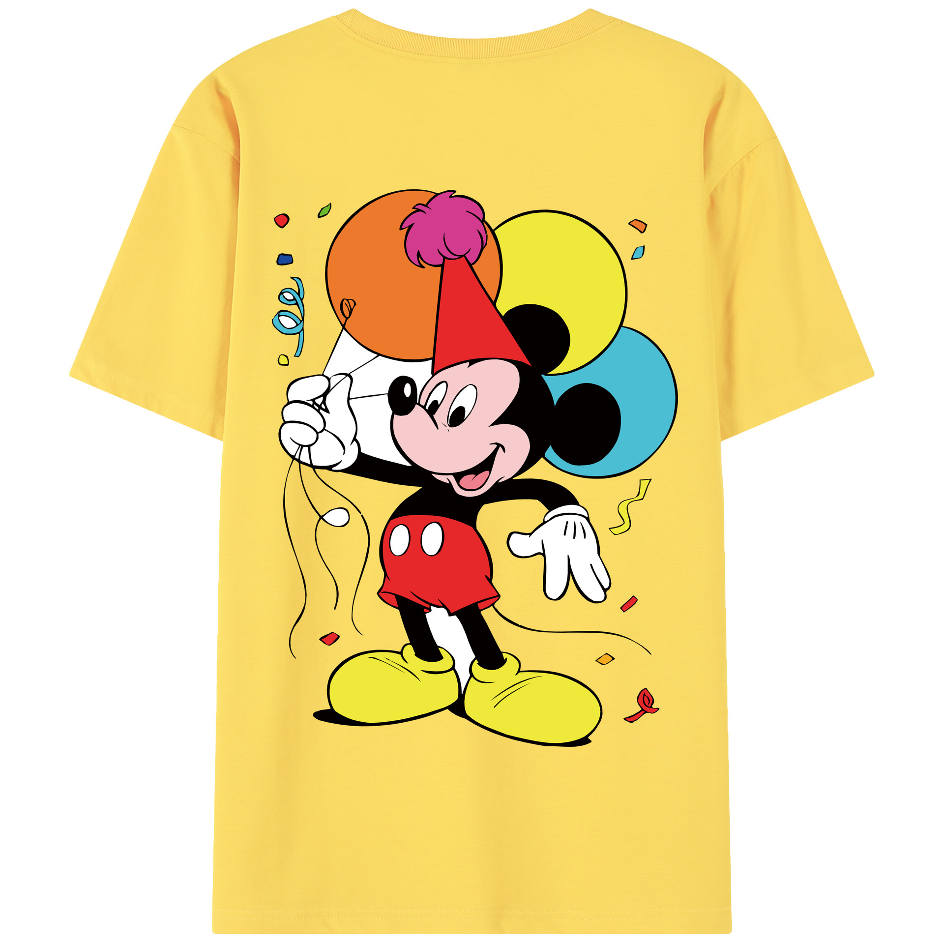 （画像用） ミッキーマウス Mickey Mouse 綿100％半袖Tシャツ（背面プリント）