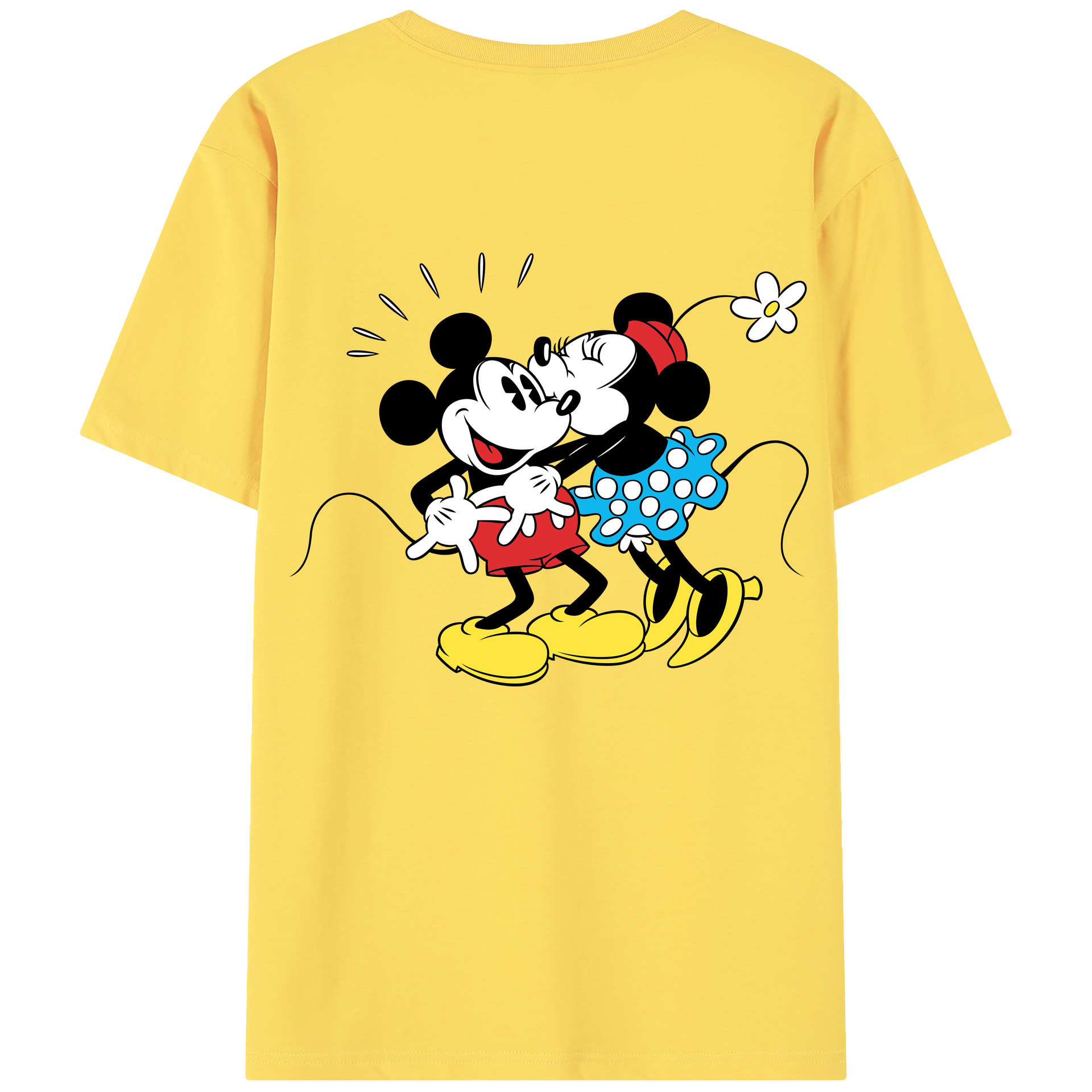 （画像用） ミッキーマウス Mickey Mouse 綿100％半袖Tシャツ（背面プリント）