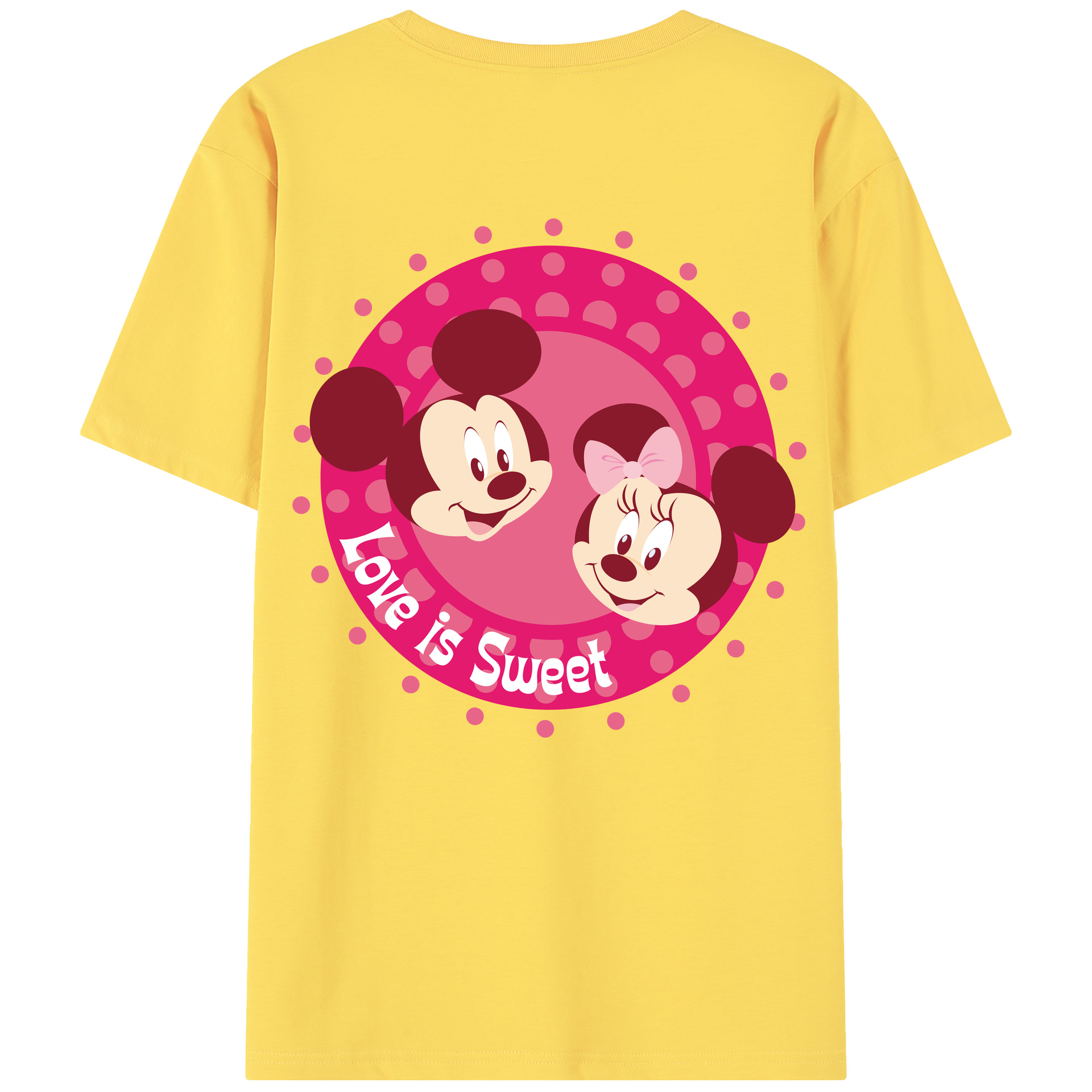 （画像用） ミッキーマウス Mickey Mouse 綿100％半袖Tシャツ（背面プリント）