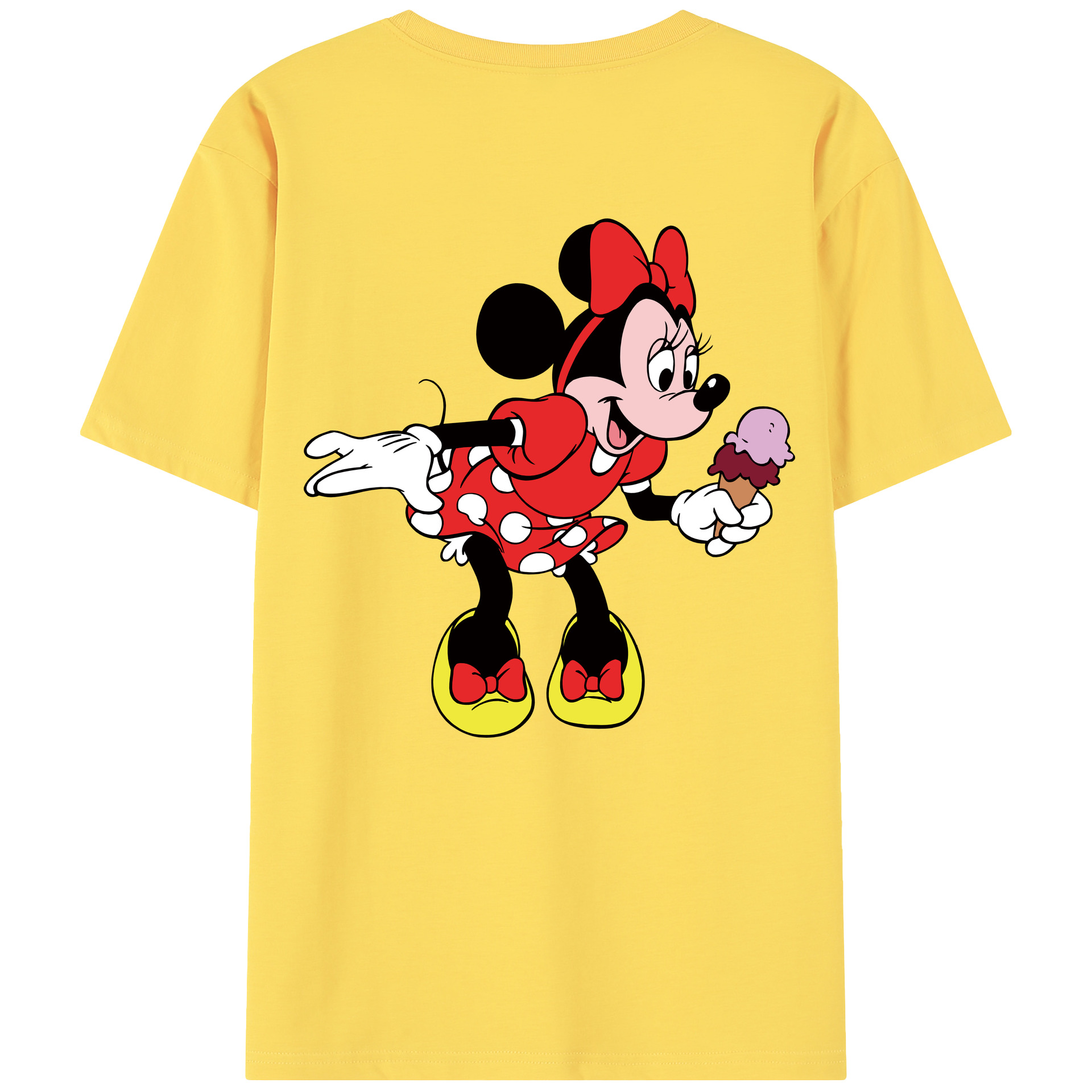 （画像用） ミッキーマウス Mickey Mouse 綿100％半袖Tシャツ（背面プリント）