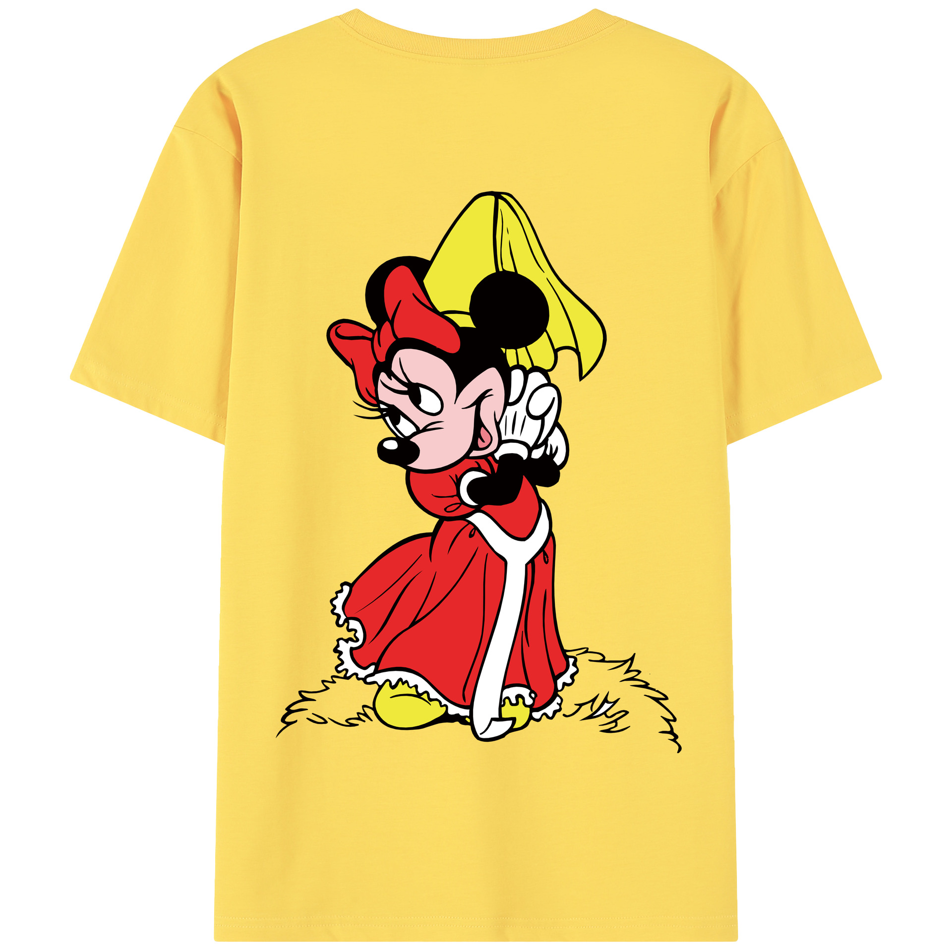 （画像用） ミッキーマウス Mickey Mouse 綿100％半袖Tシャツ（背面プリント）