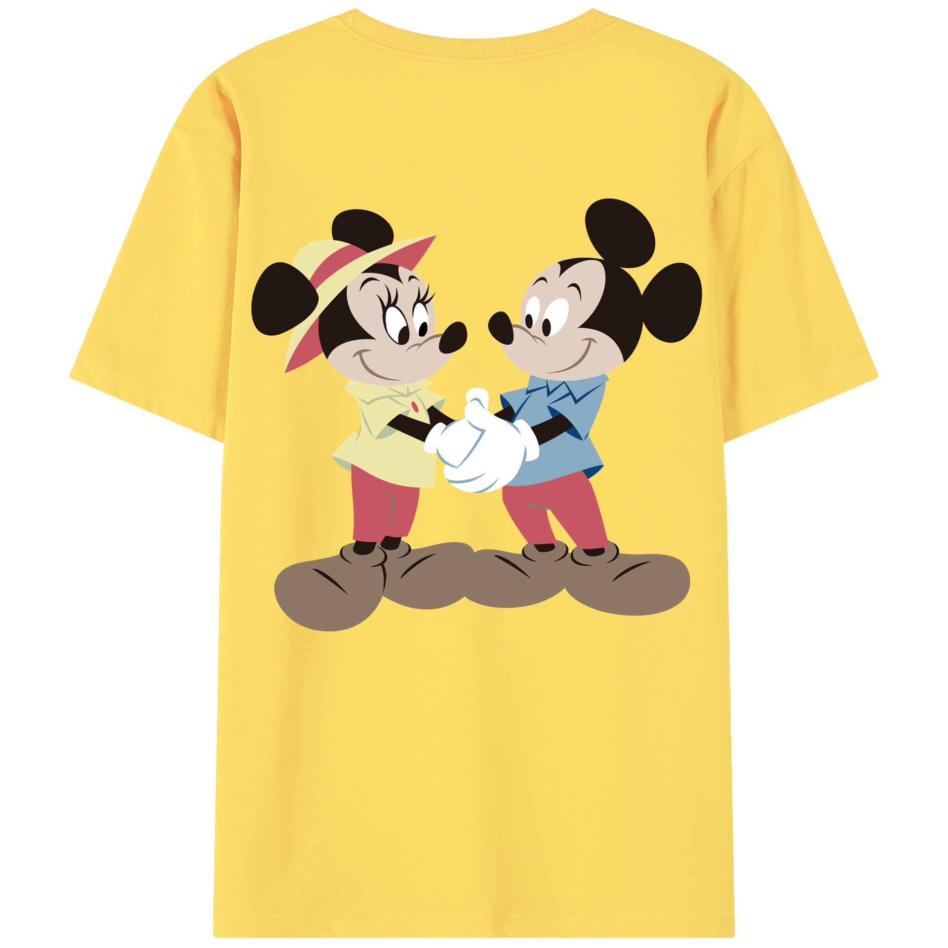 （画像用） ミッキーマウス Mickey Mouse 綿100％半袖Tシャツ（背面プリント）