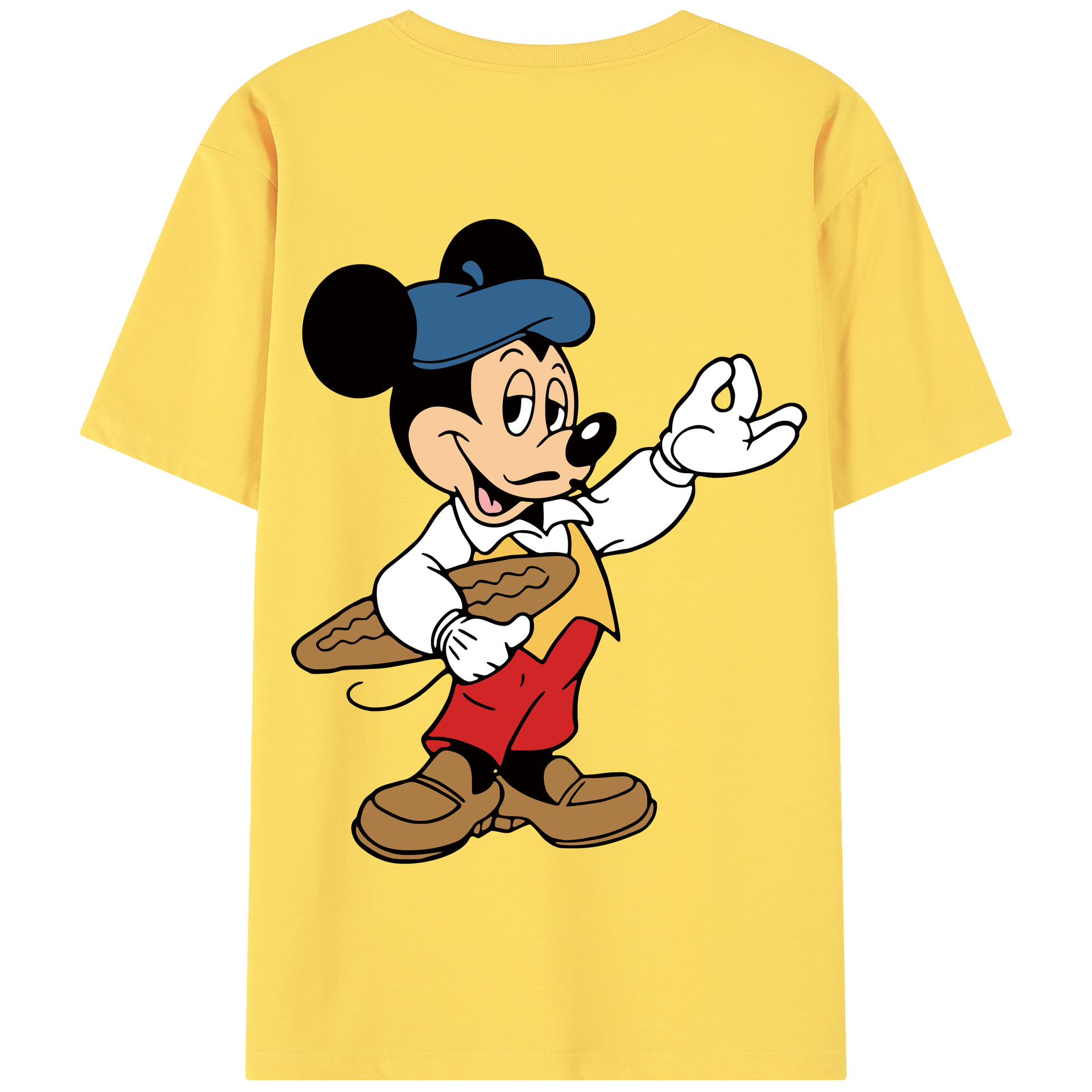 （画像用） ミッキーマウス Mickey Mouse 綿100％半袖Tシャツ（背面プリント）