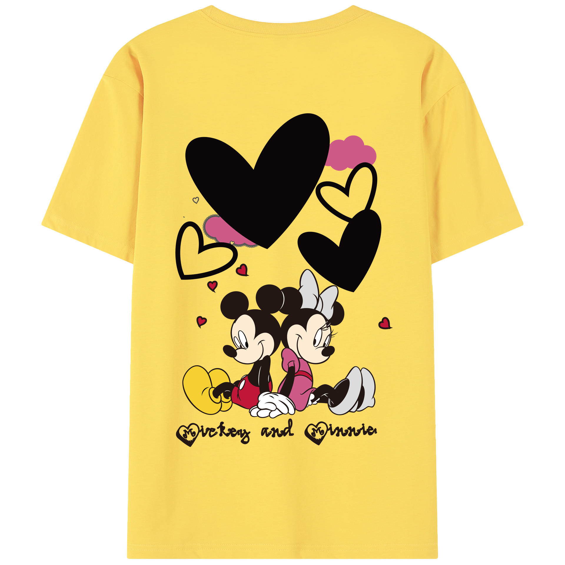 （画像用） ミッキーマウス Mickey Mouse 綿100％半袖Tシャツ（背面プリント）