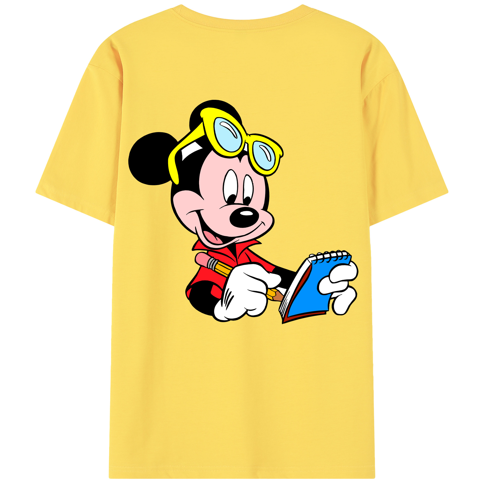 （画像用） ミッキーマウス Mickey Mouse 綿100％半袖Tシャツ（背面プリント）