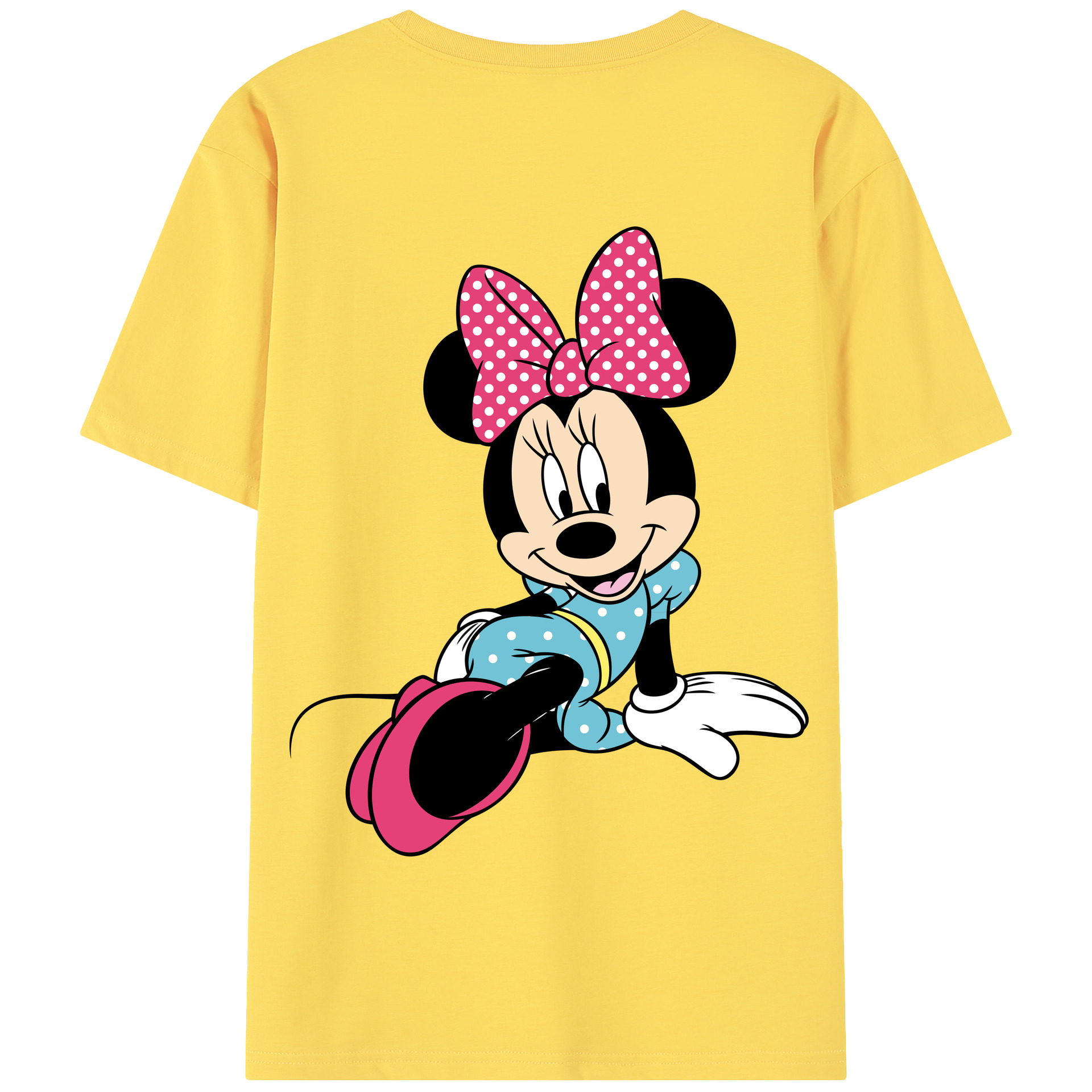 （画像用） ミッキーマウス Mickey Mouse 綿100％半袖Tシャツ（背面プリント）