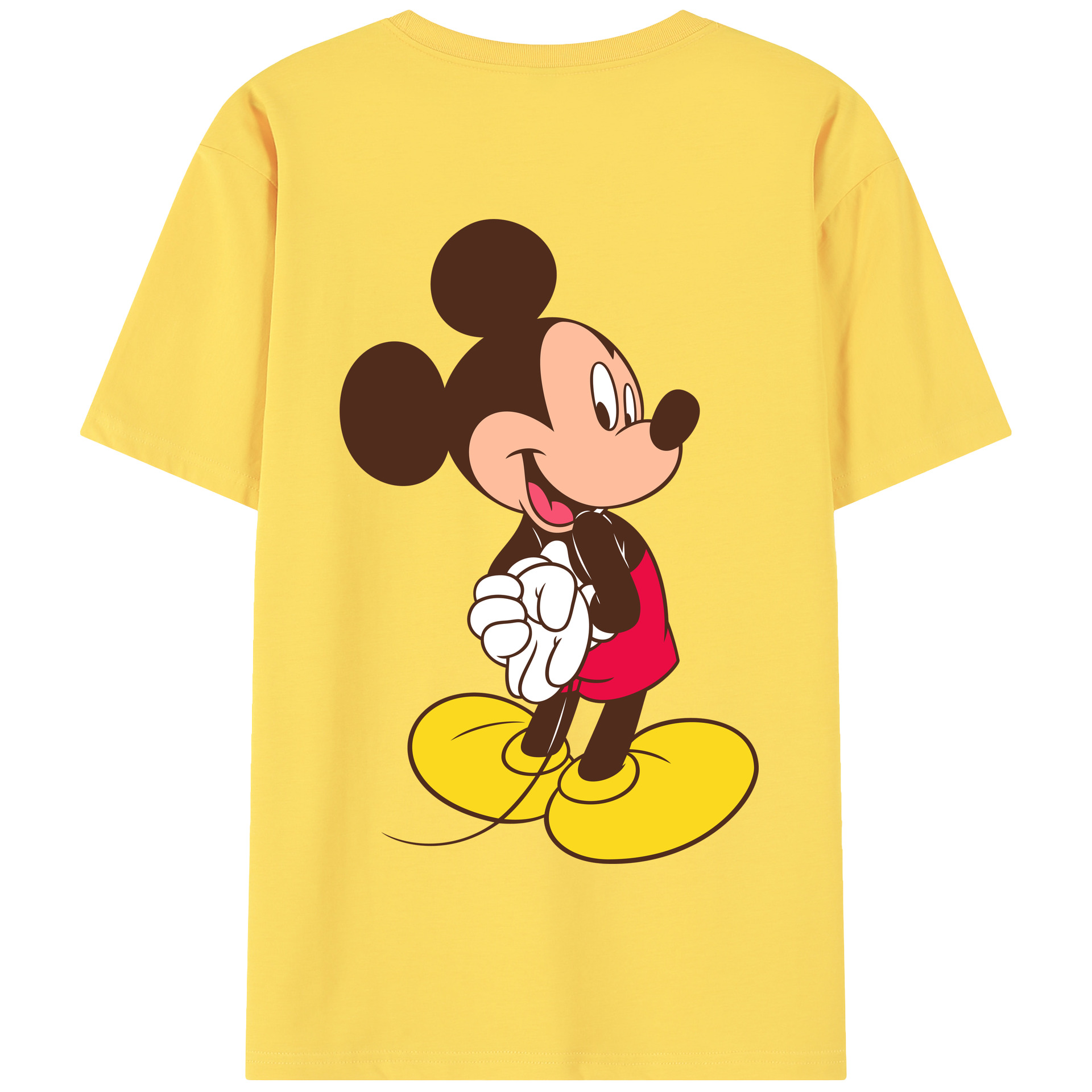（画像用） ミッキーマウス Mickey Mouse 綿100％半袖Tシャツ（背面プリント）