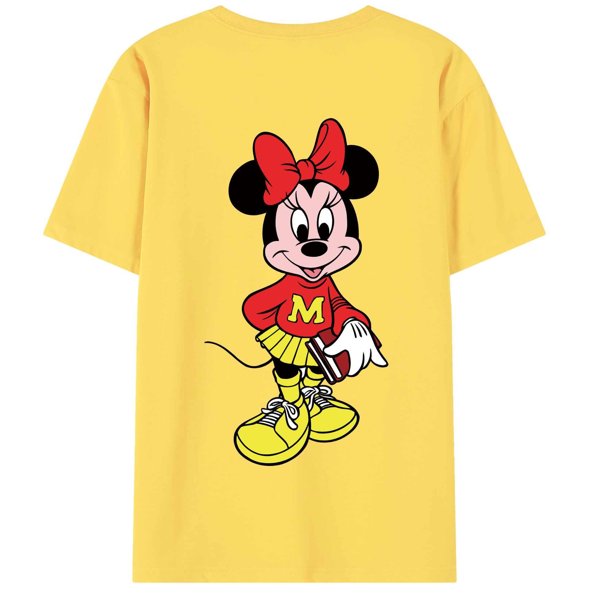 （画像用） ミッキーマウス Mickey Mouse 綿100％半袖Tシャツ（背面プリント）